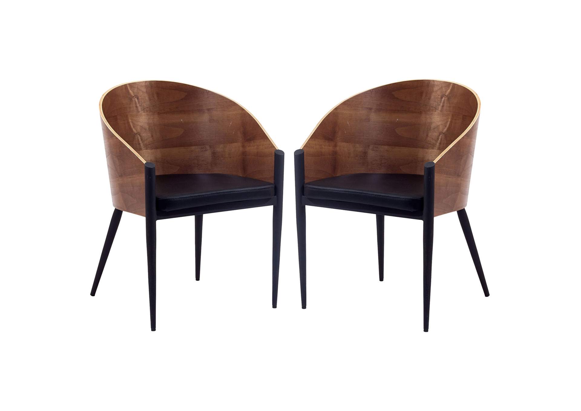 Walnut Cooper Dining Chairs [Set of 2],Modway