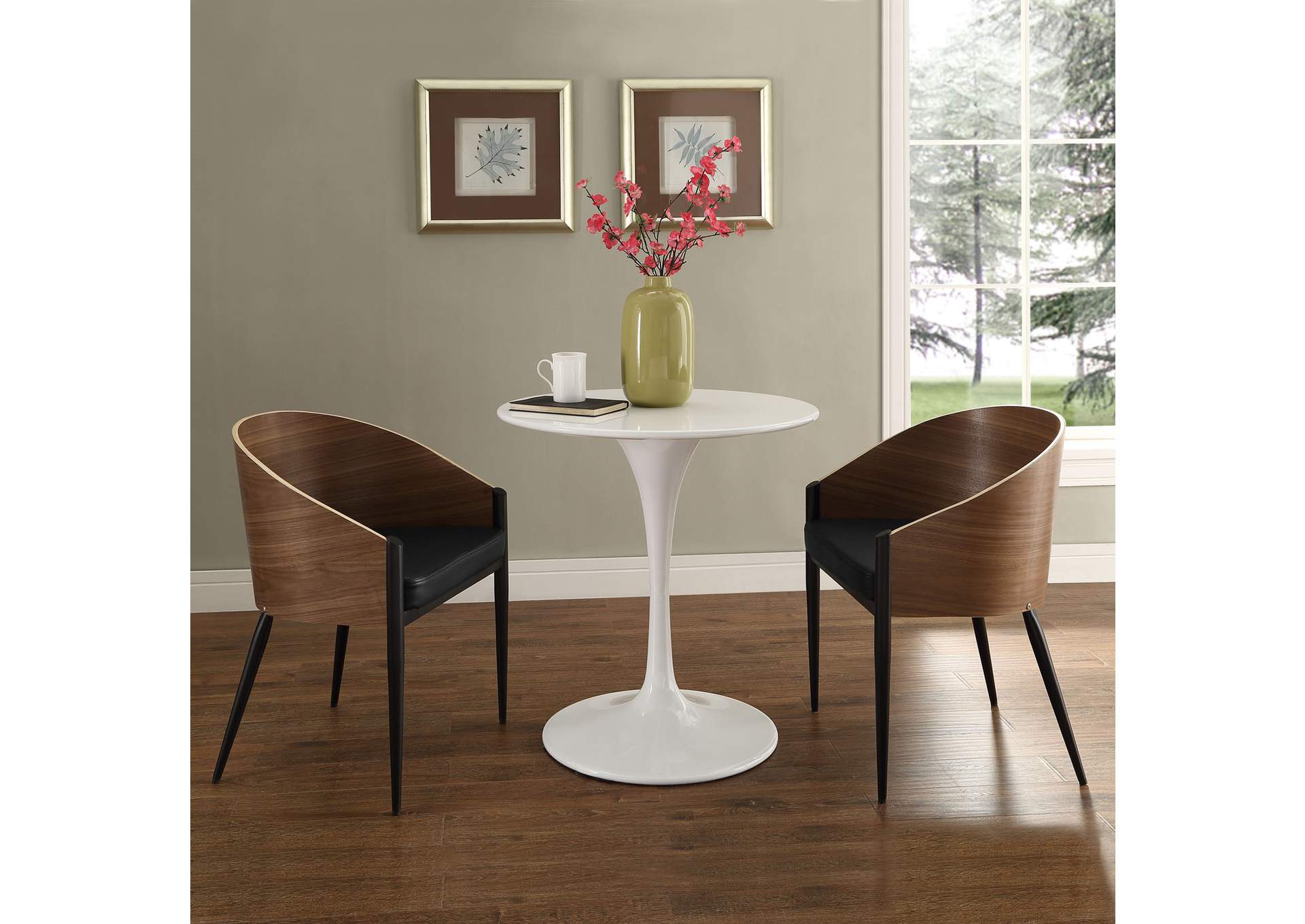Walnut Cooper Dining Chairs [Set of 2],Modway