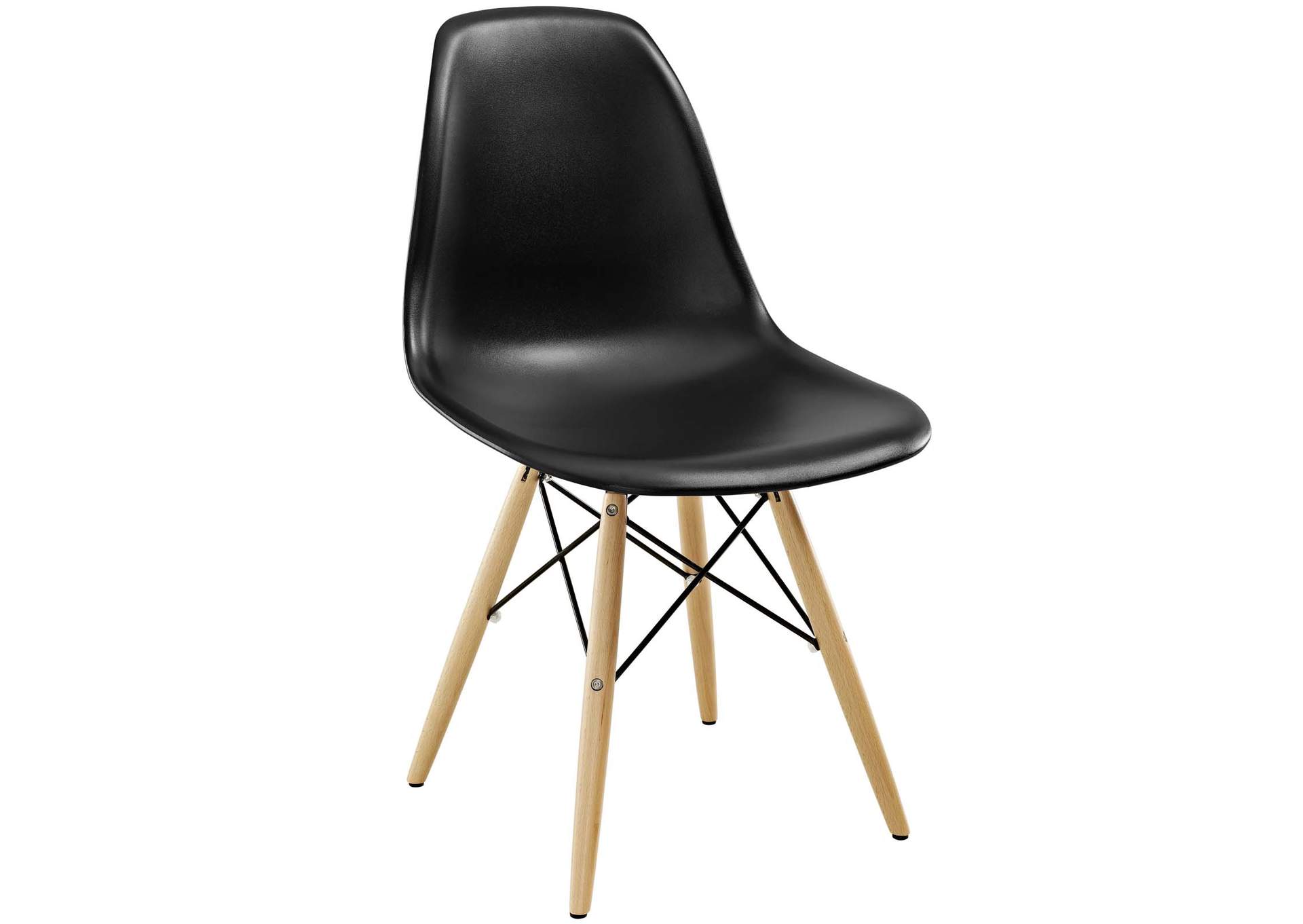 Black Pyramid Dining Side Chairs [Set of 2],Modway