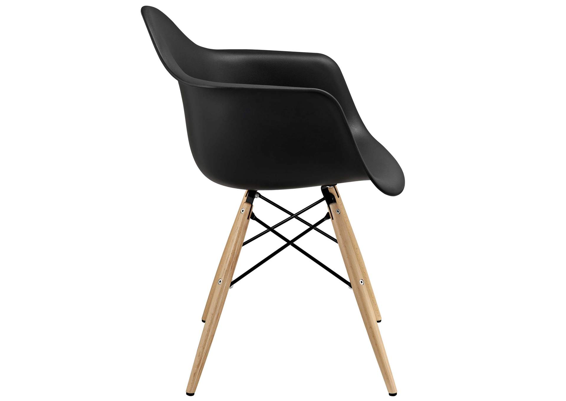 Black Pyramid Arm Dining Chair [Set of 2],Modway