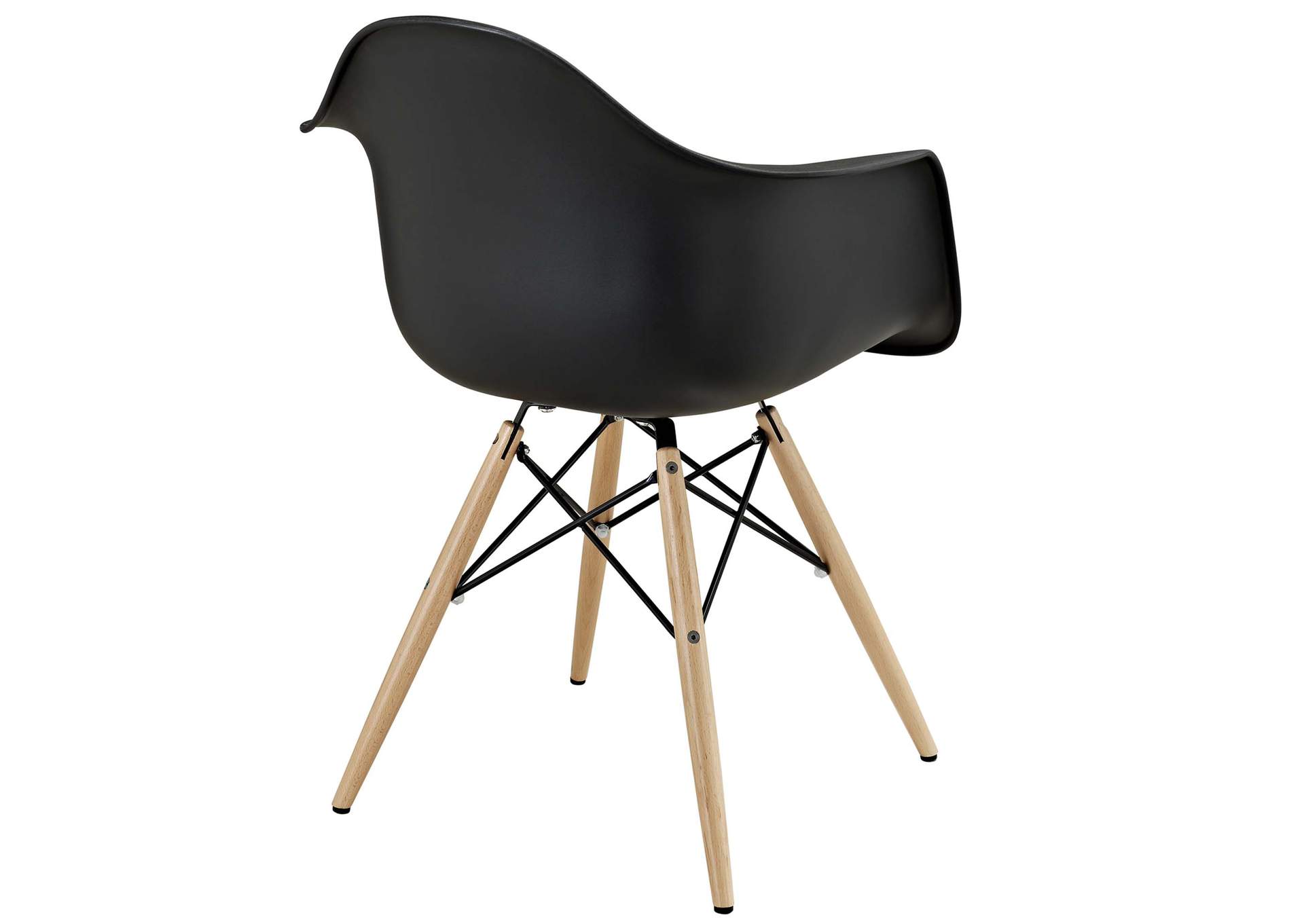 Black Pyramid Arm Dining Chair [Set of 2],Modway