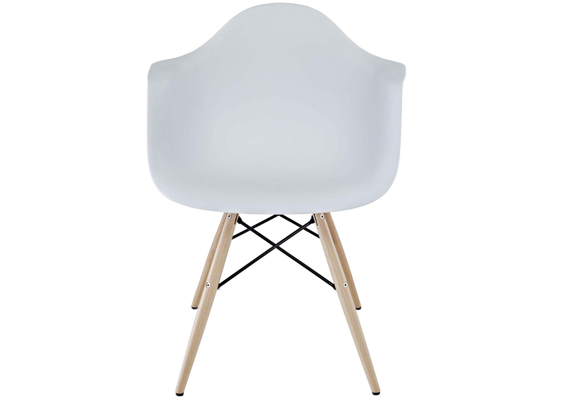 White Pyramid Arm Dining Chair [Set of 2],Modway