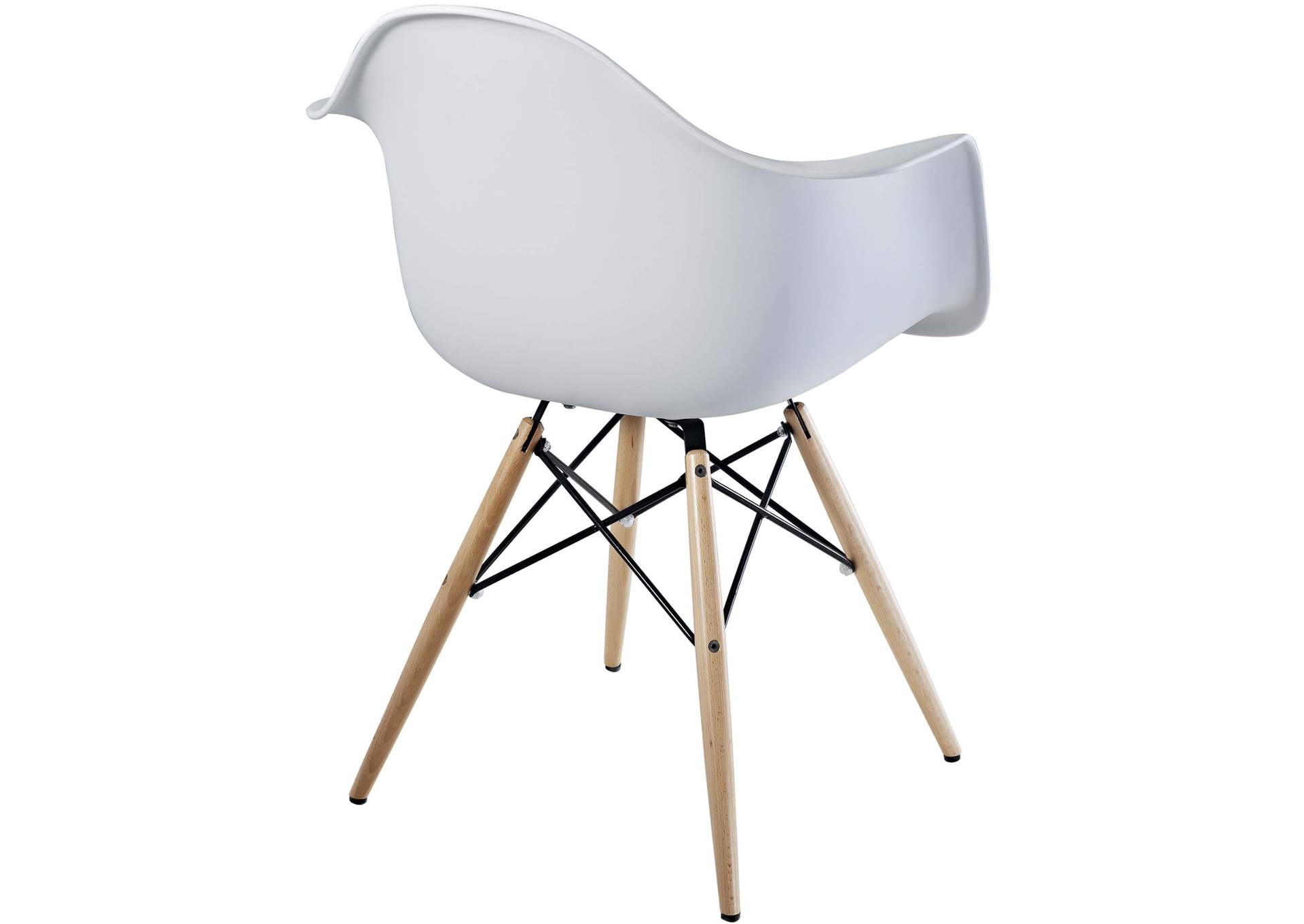 White Pyramid Arm Dining Chair [Set of 2],Modway