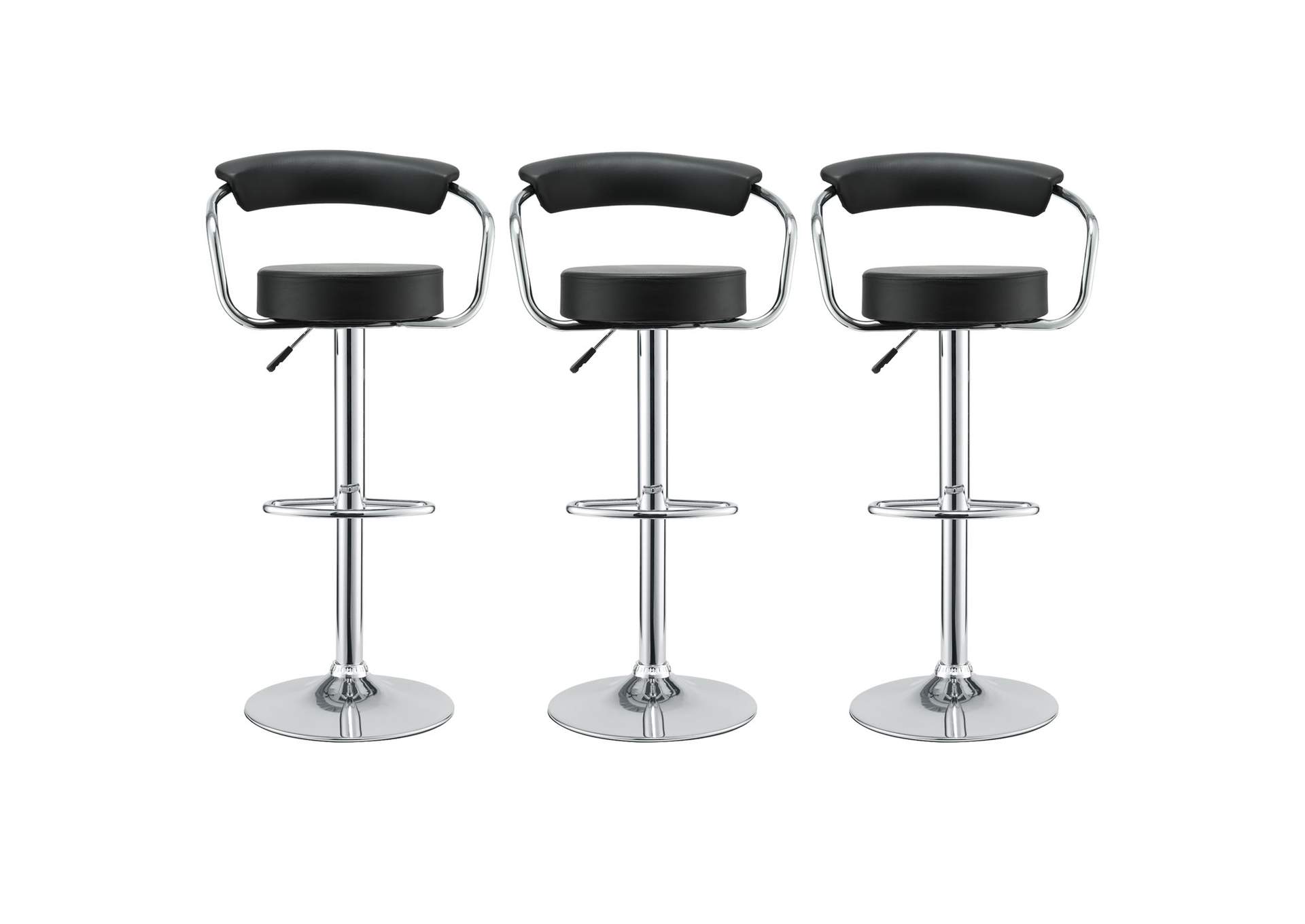 Black Diner Bar Stool [Set of 3],Modway