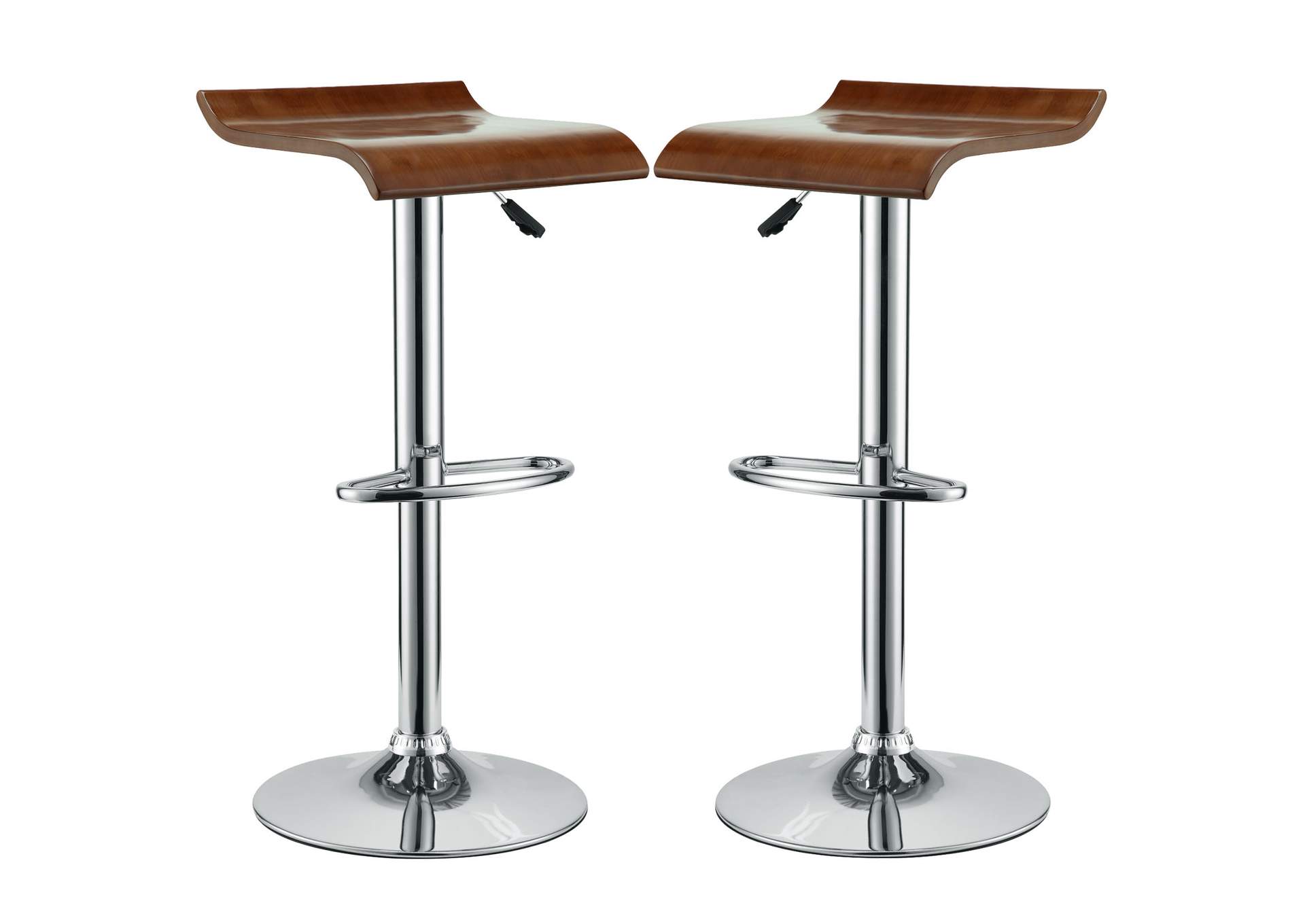 Oak Bentwood Bar Stool [Set of 2],Modway