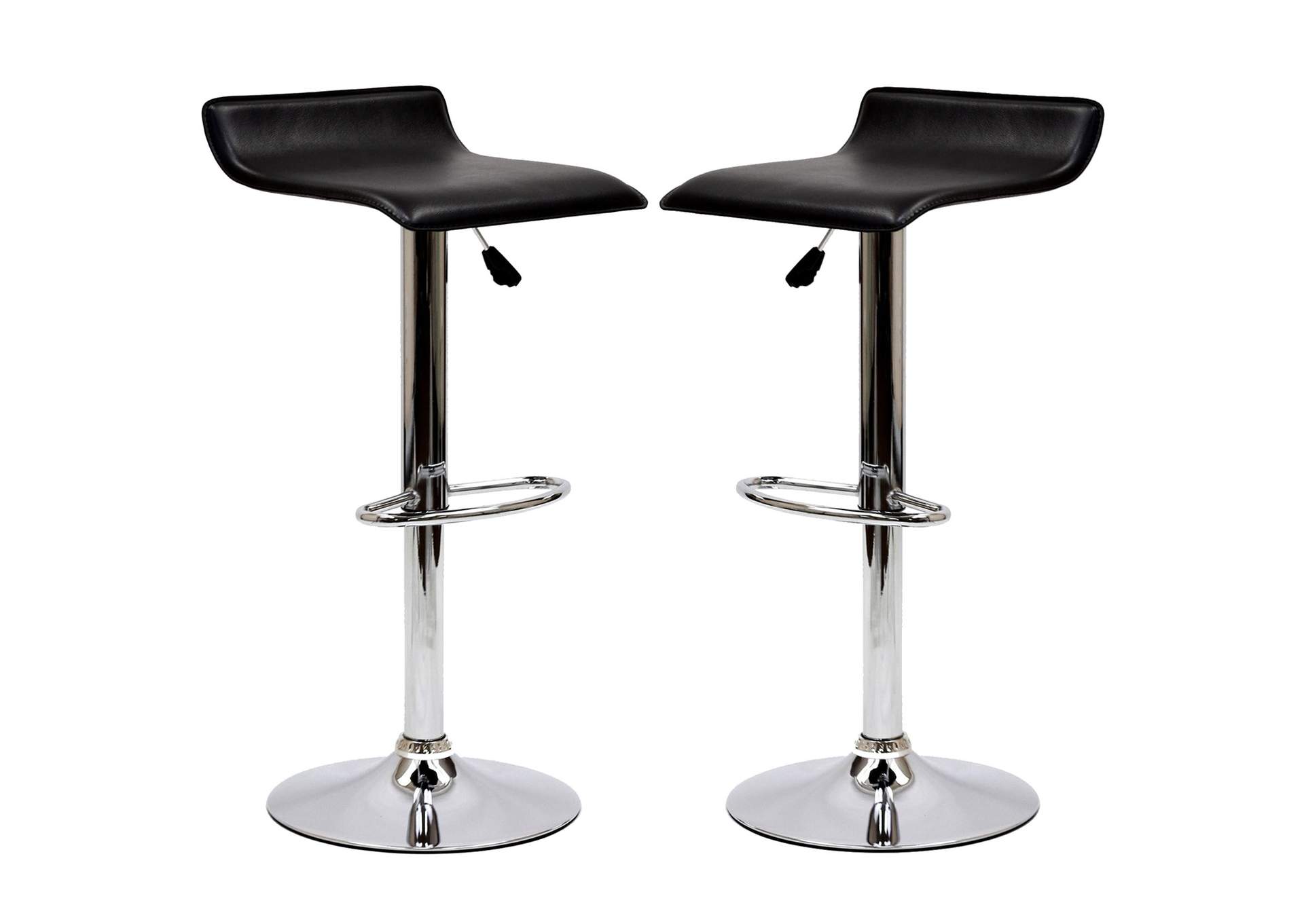 Black Gloria Bar Stool [Set of 2],Modway