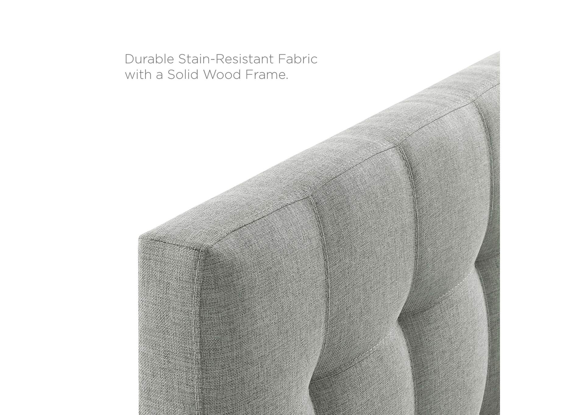 Lily Gray Queen Upholstered Fabric Headboard,Modway