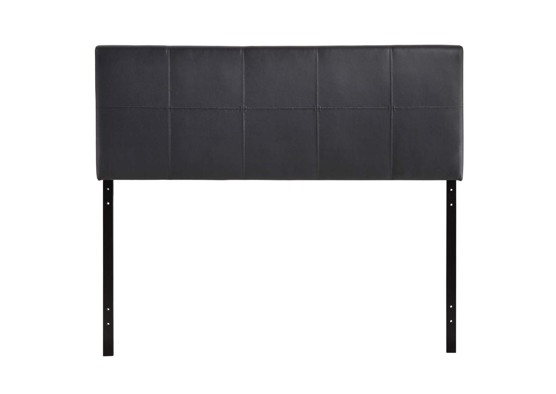 Oliver Black Queen Upholstered Vinyl Headboard,Modway