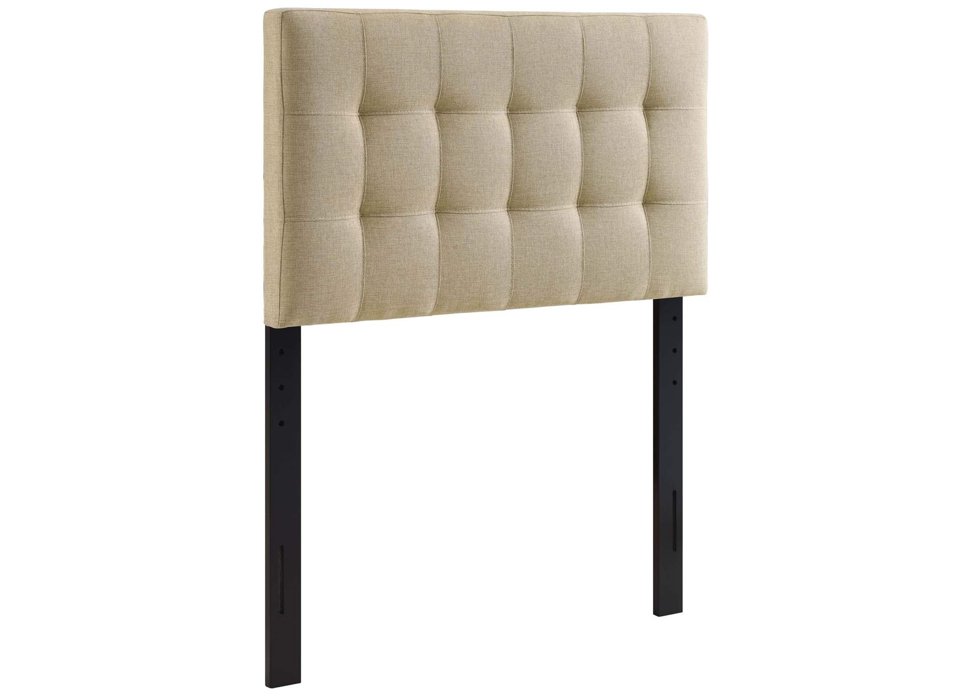 Lily Beige Twin Upholstered Fabric Headboard,Modway