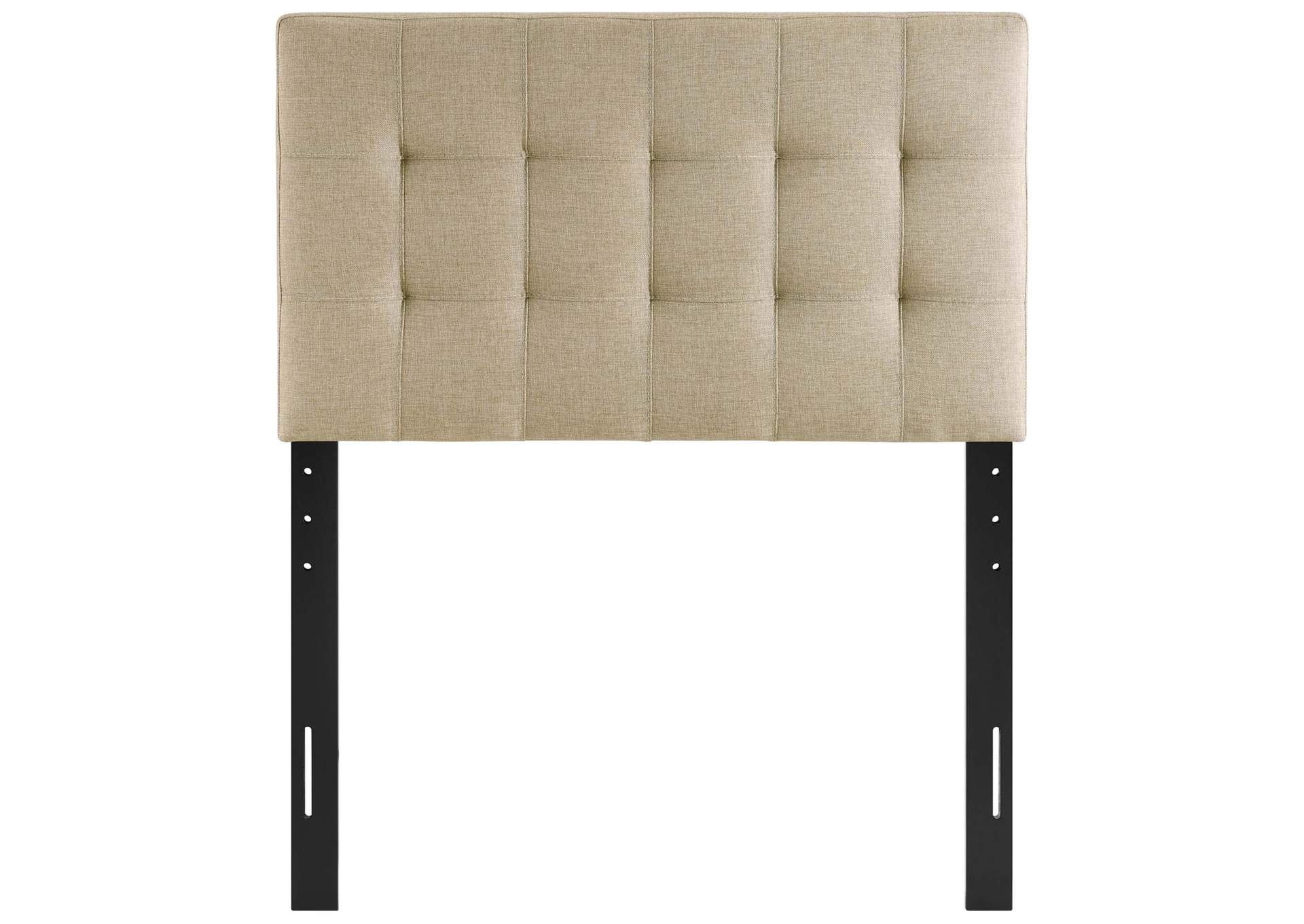 Lily Beige Twin Upholstered Fabric Headboard,Modway