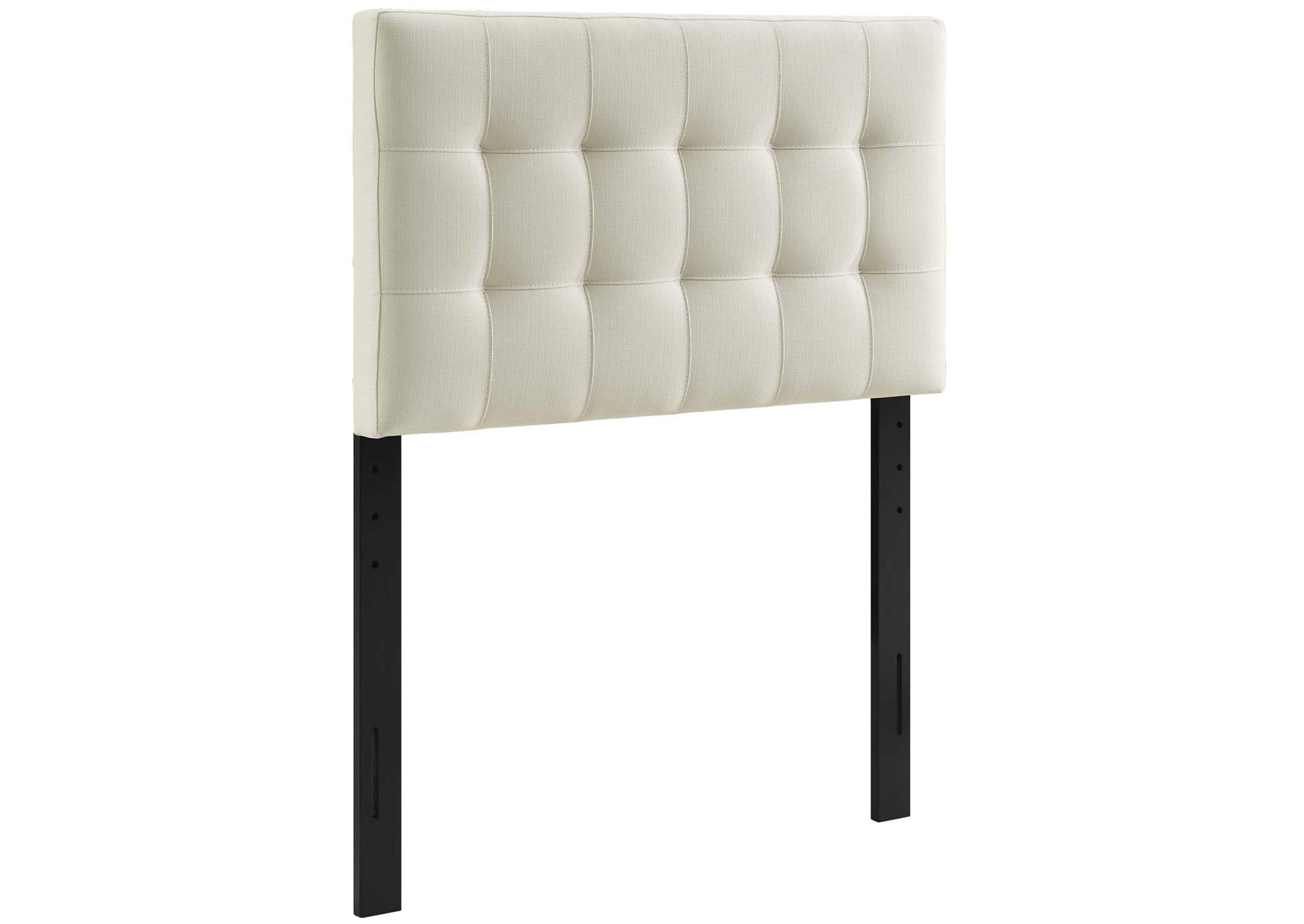 Lily Ivory Twin Upholstered Fabric Headboard,Modway