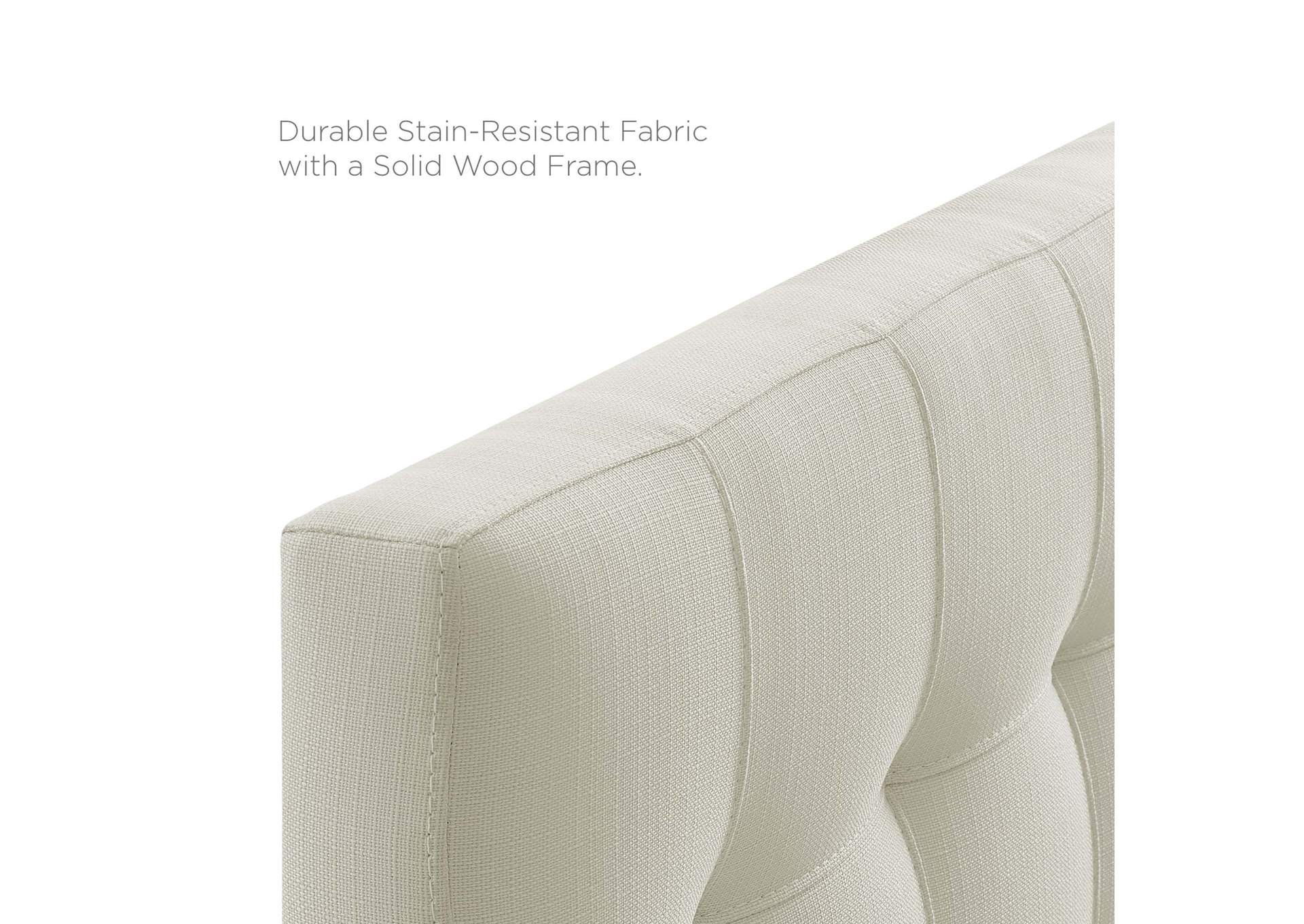Lily Ivory Twin Upholstered Fabric Headboard,Modway