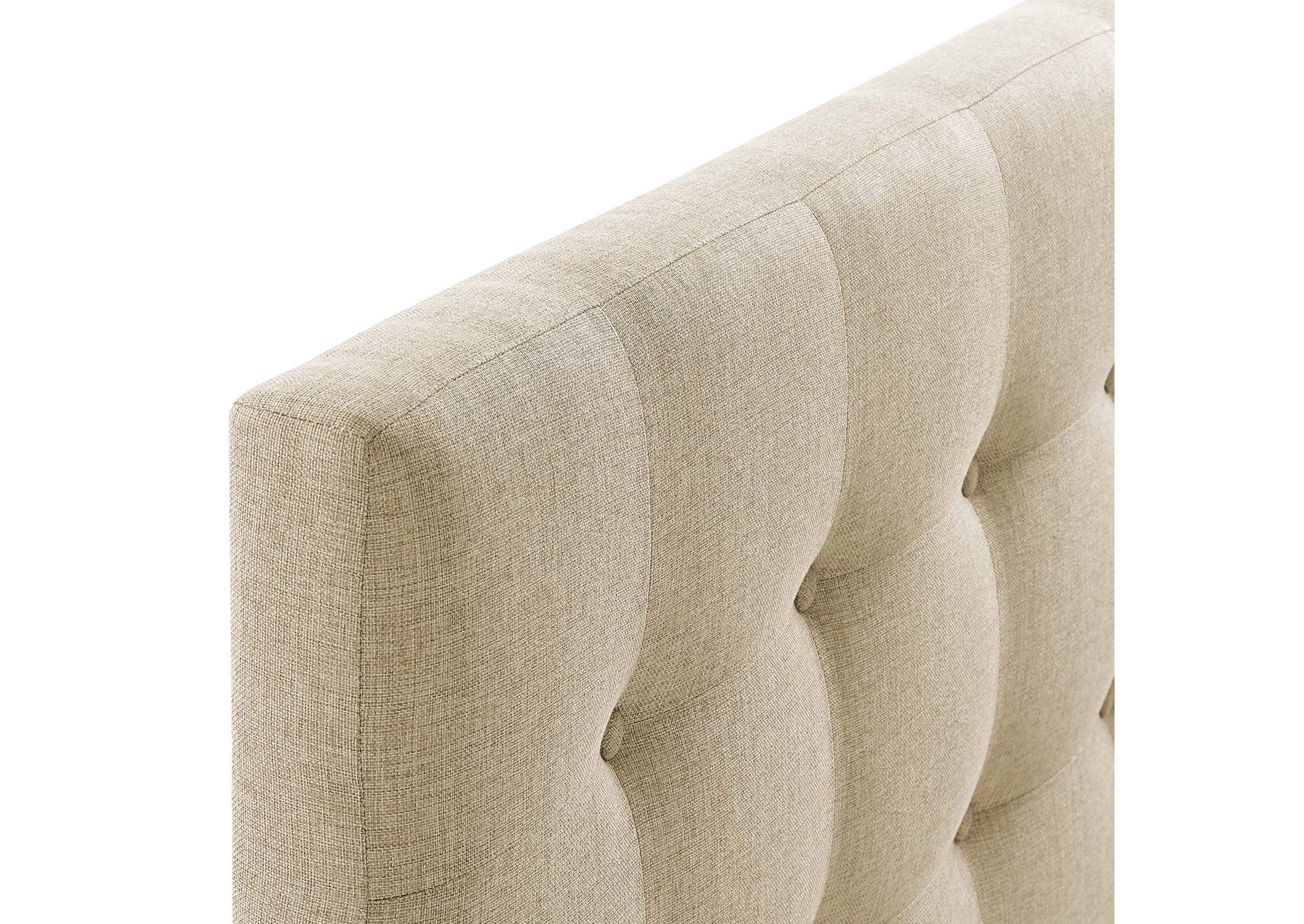 Emily Beige King Upholstered Fabric Headboard,Modway