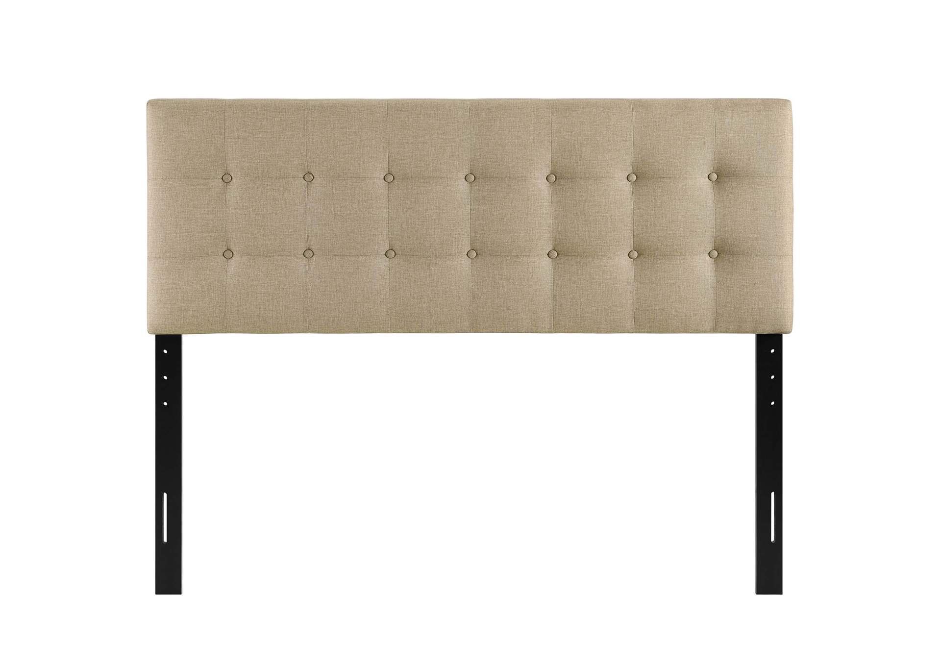 Emily Beige King Upholstered Fabric Headboard,Modway