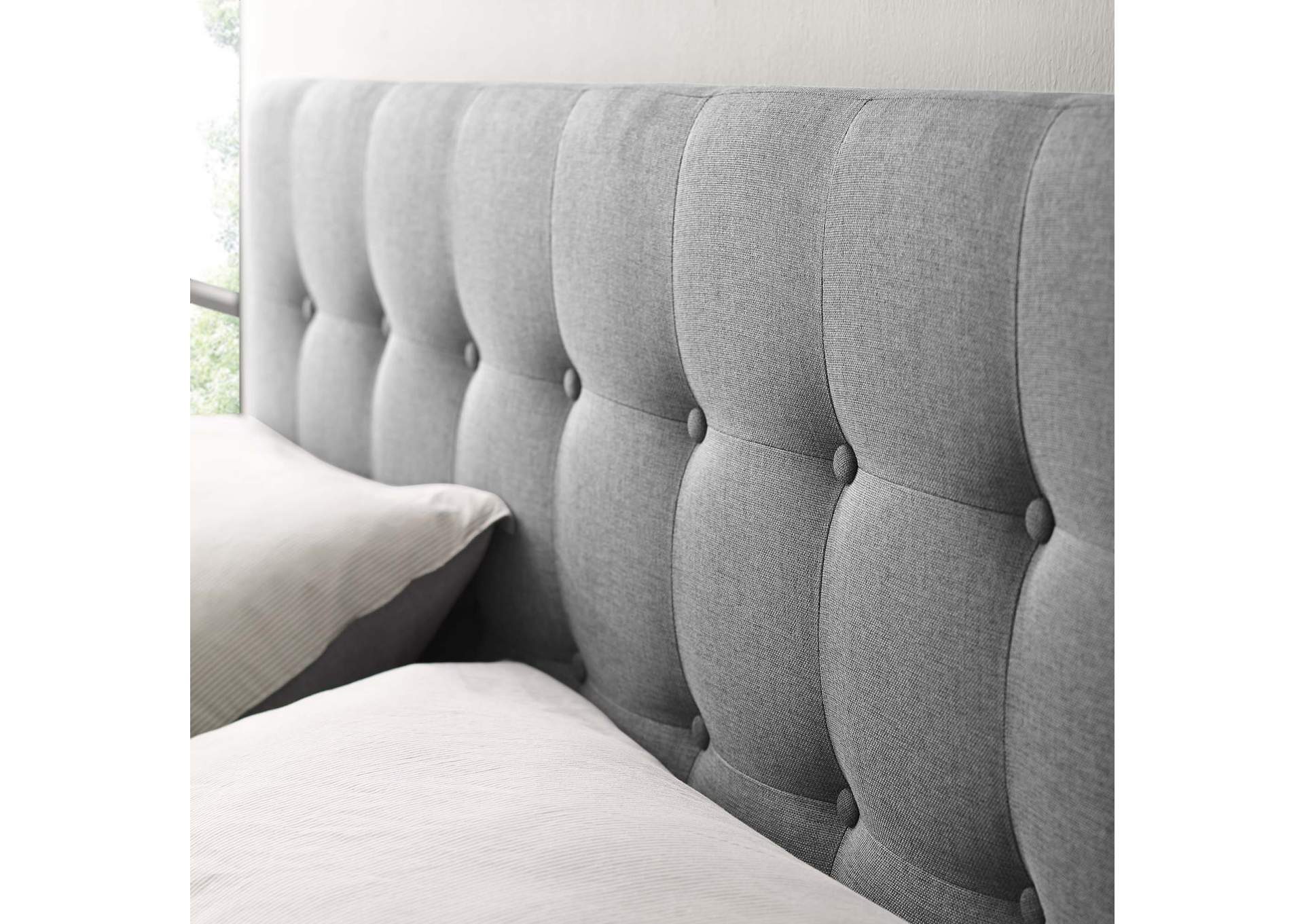Emily Gray King Upholstered Fabric Headboard,Modway