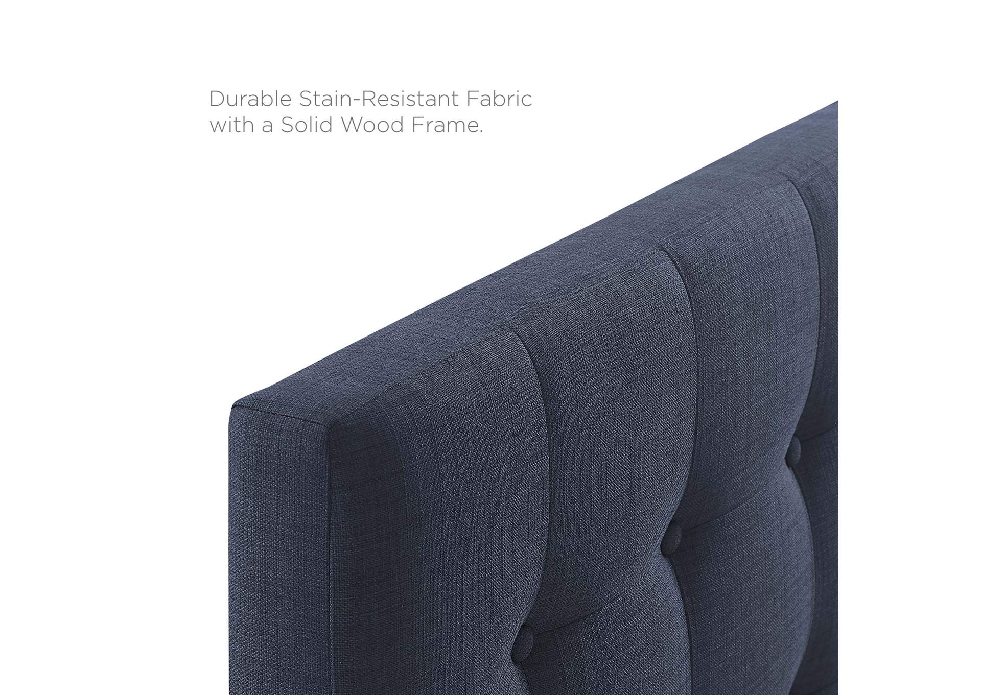 Emily Navy King Upholstered Fabric Headboard,Modway
