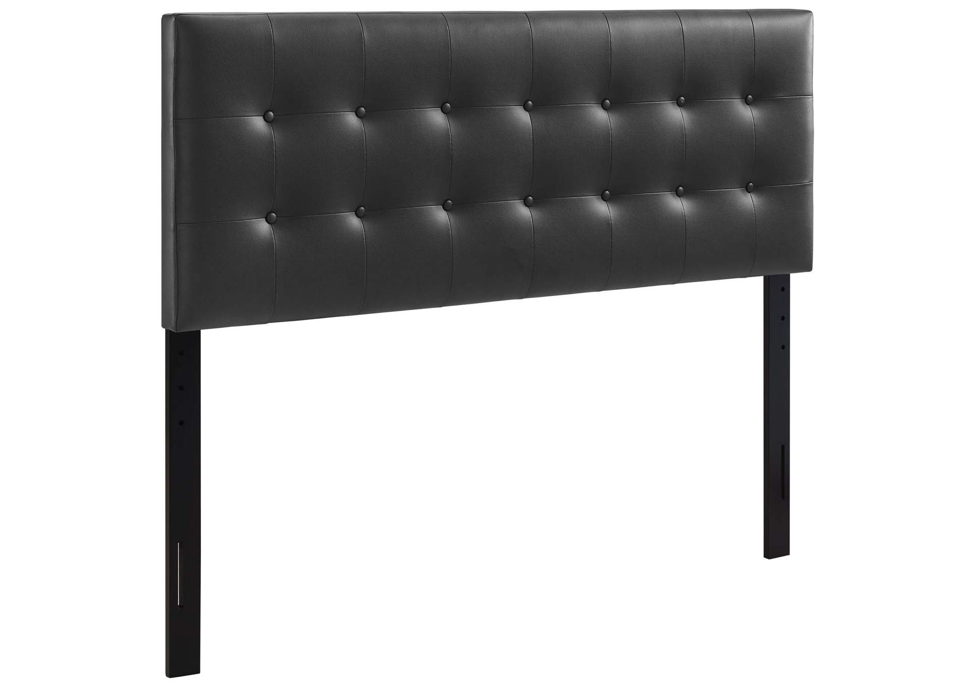 Emily Black King Upholstered Vinyl Headboard,Modway