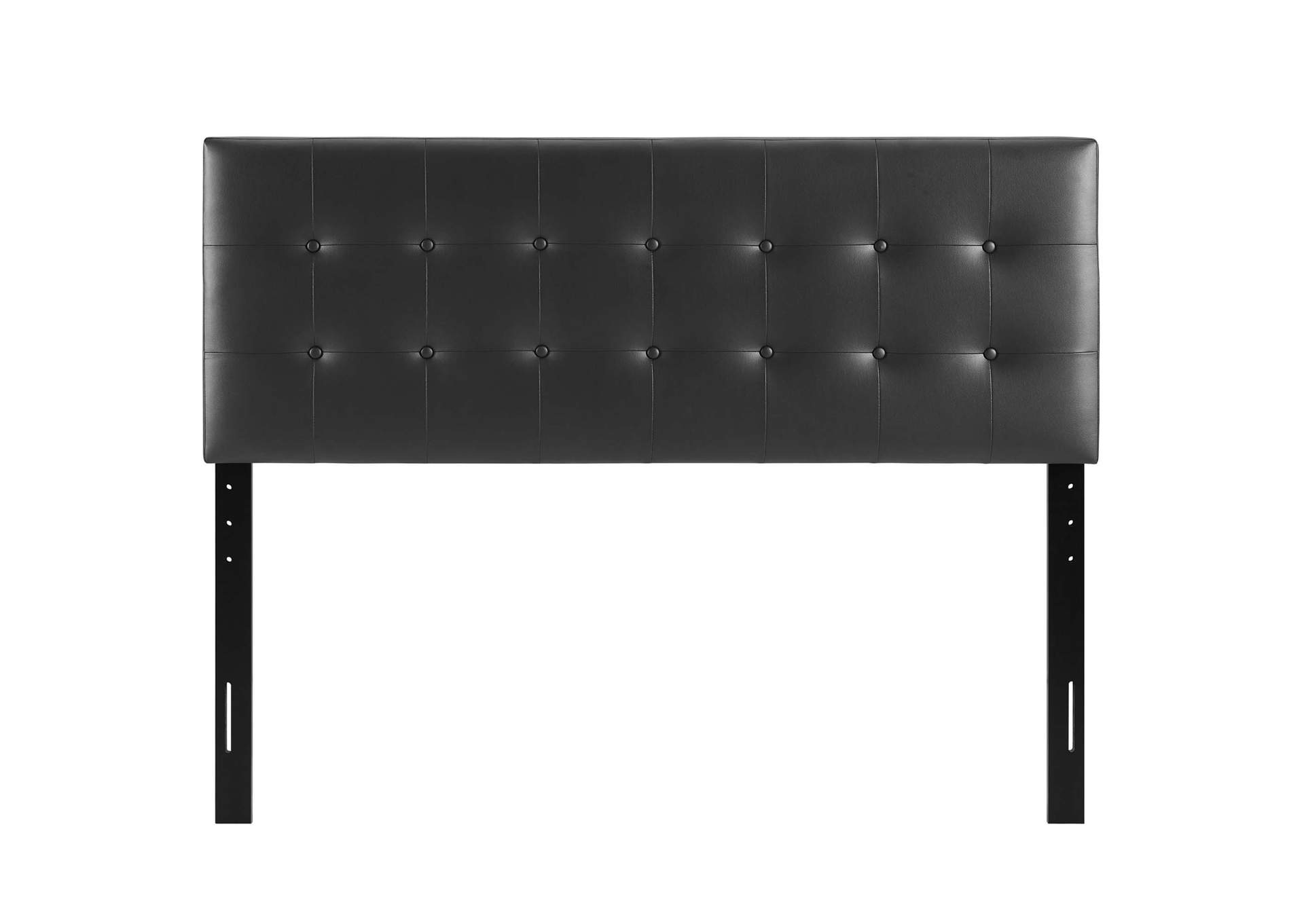 Emily Black King Upholstered Vinyl Headboard,Modway