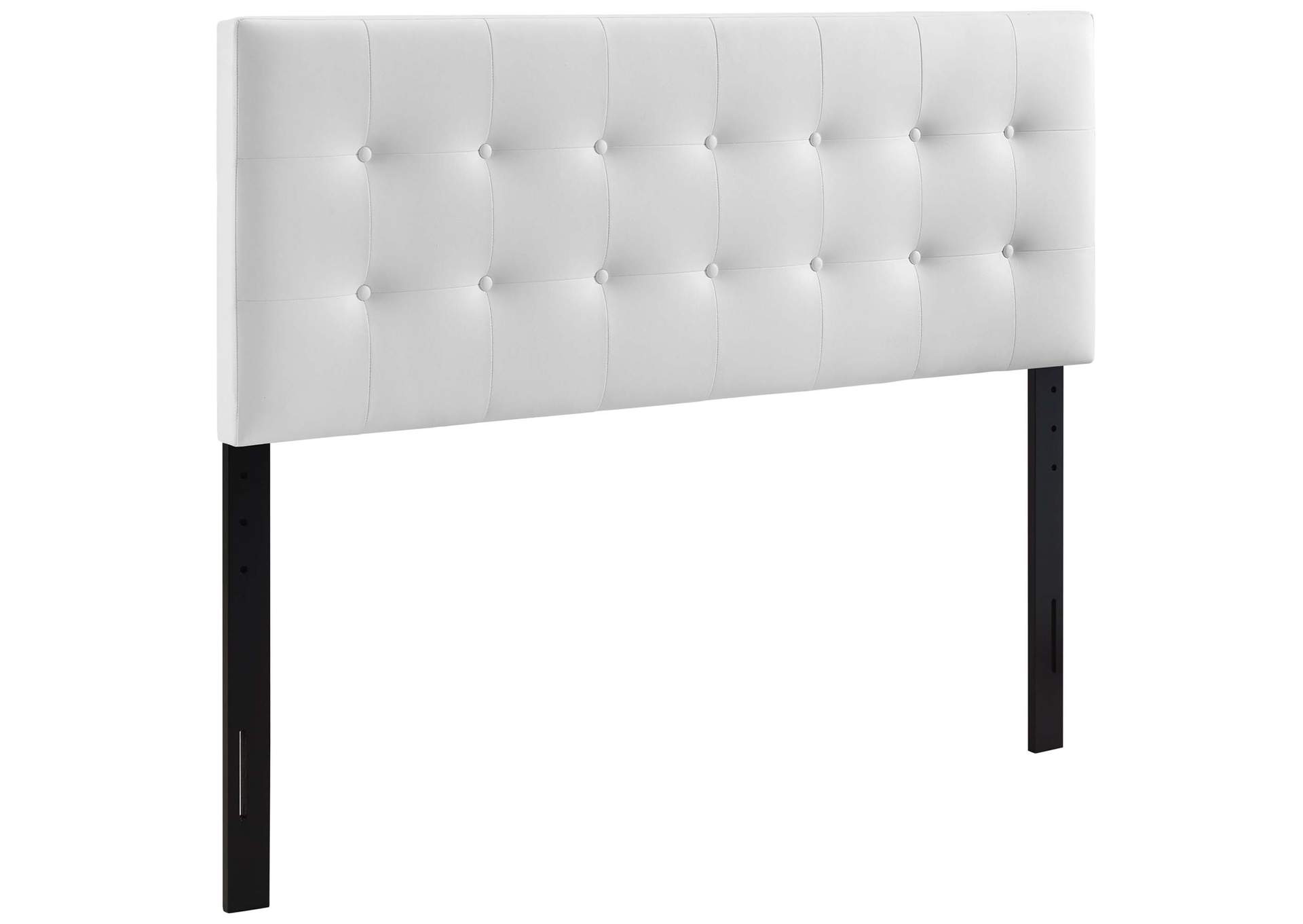 Emily White King Upholstered Vinyl Headboard,Modway