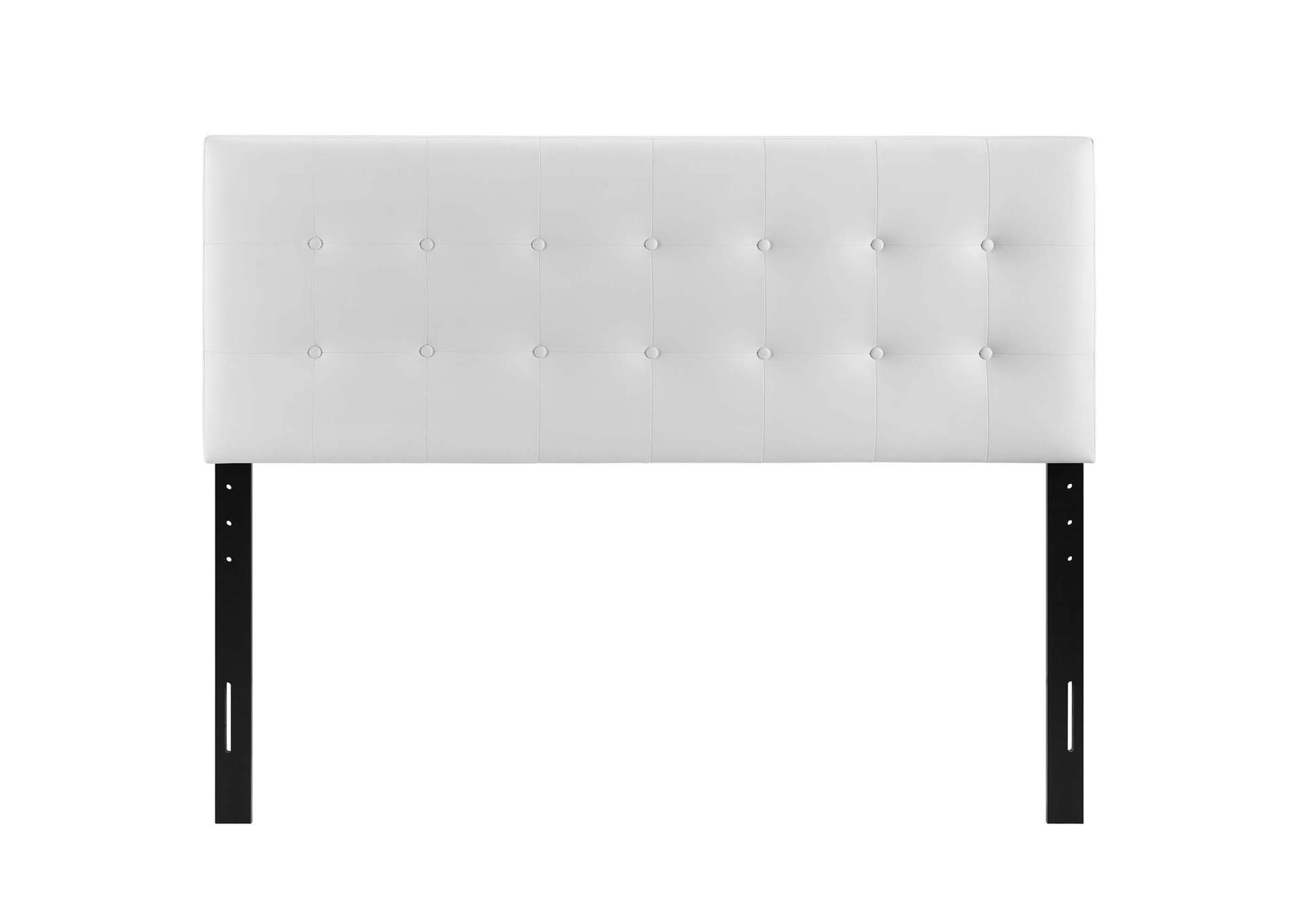 Emily White King Upholstered Vinyl Headboard,Modway