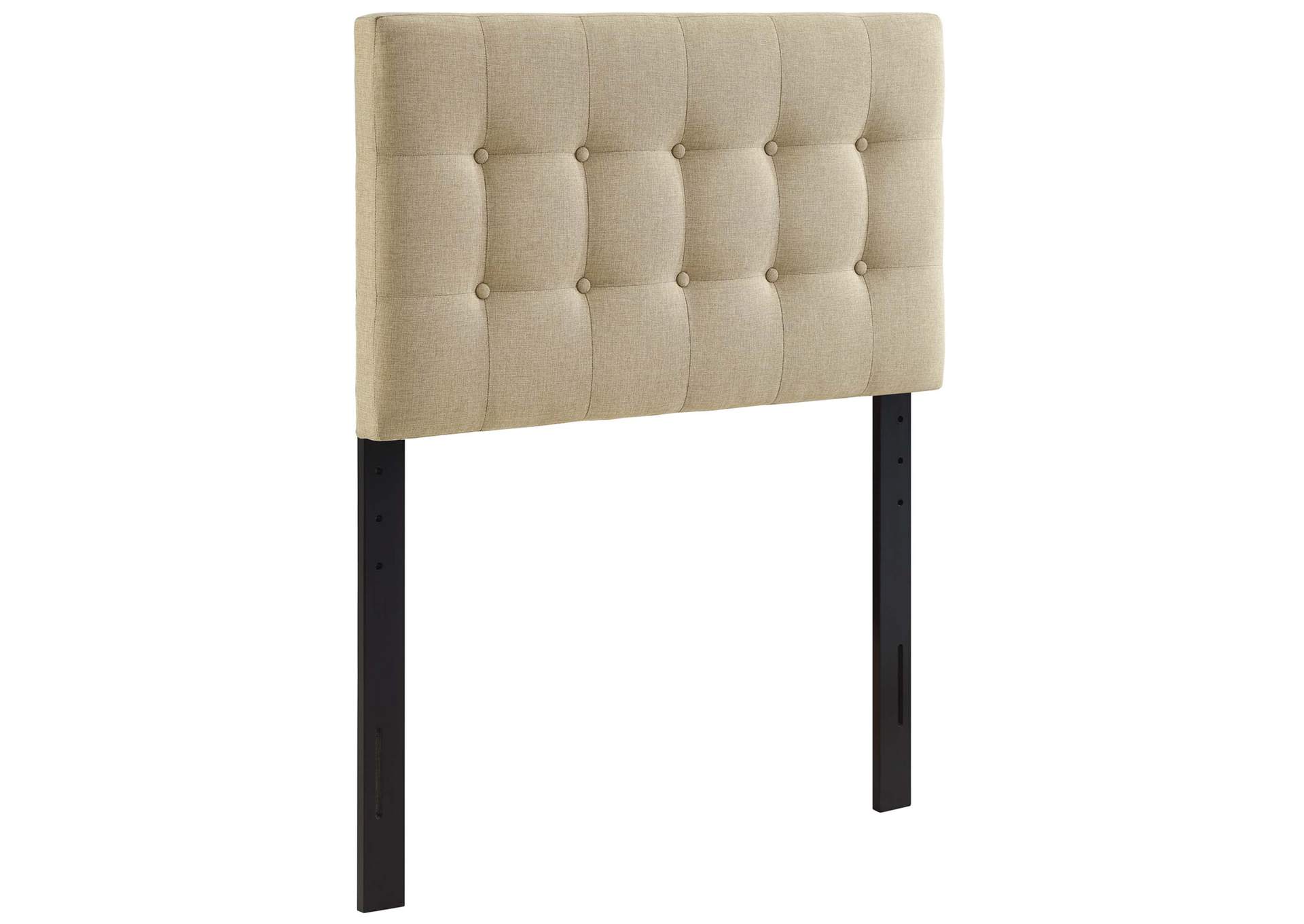 Emily Beige Twin Upholstered Fabric Headboard,Modway