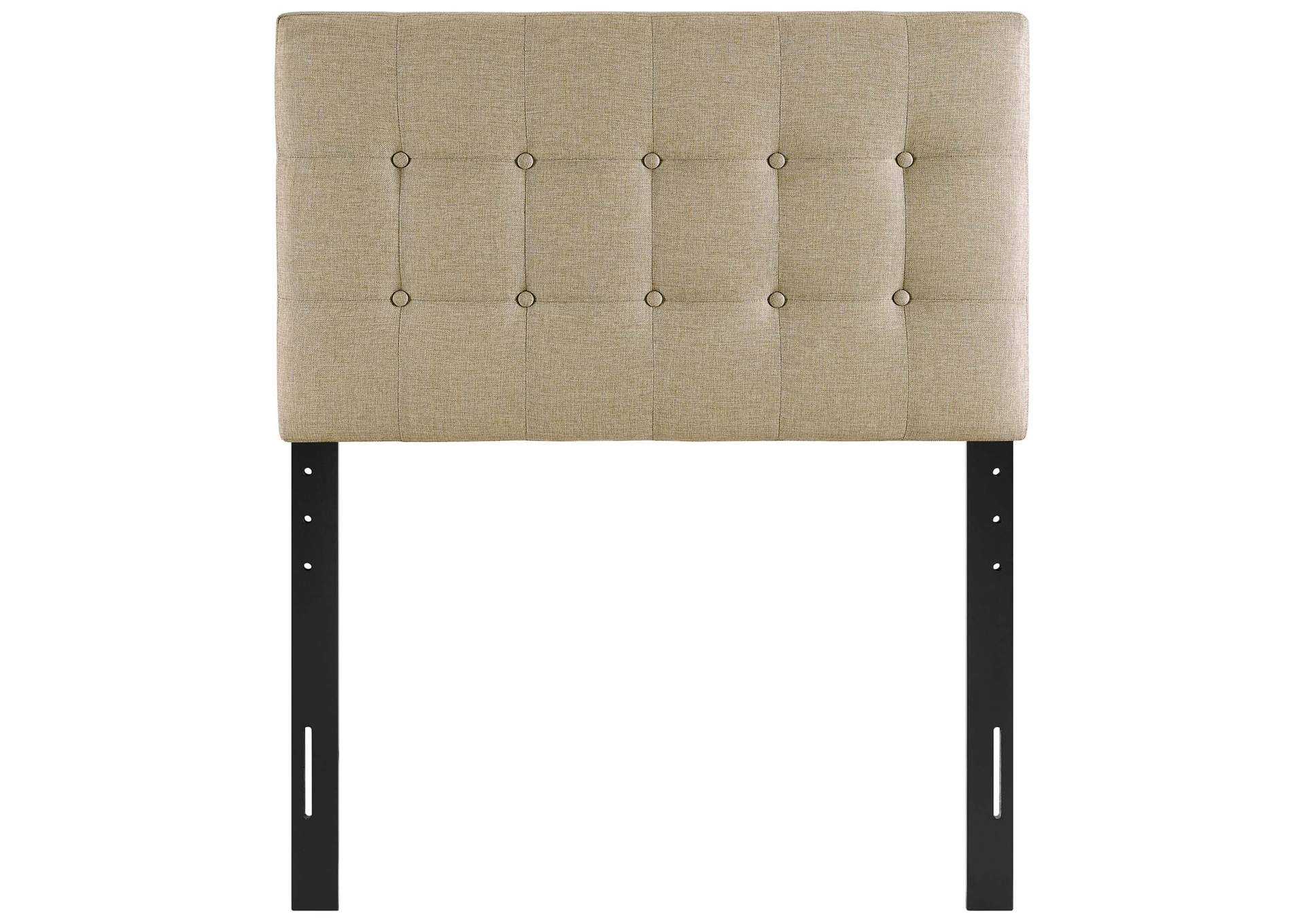Emily Beige Twin Upholstered Fabric Headboard,Modway