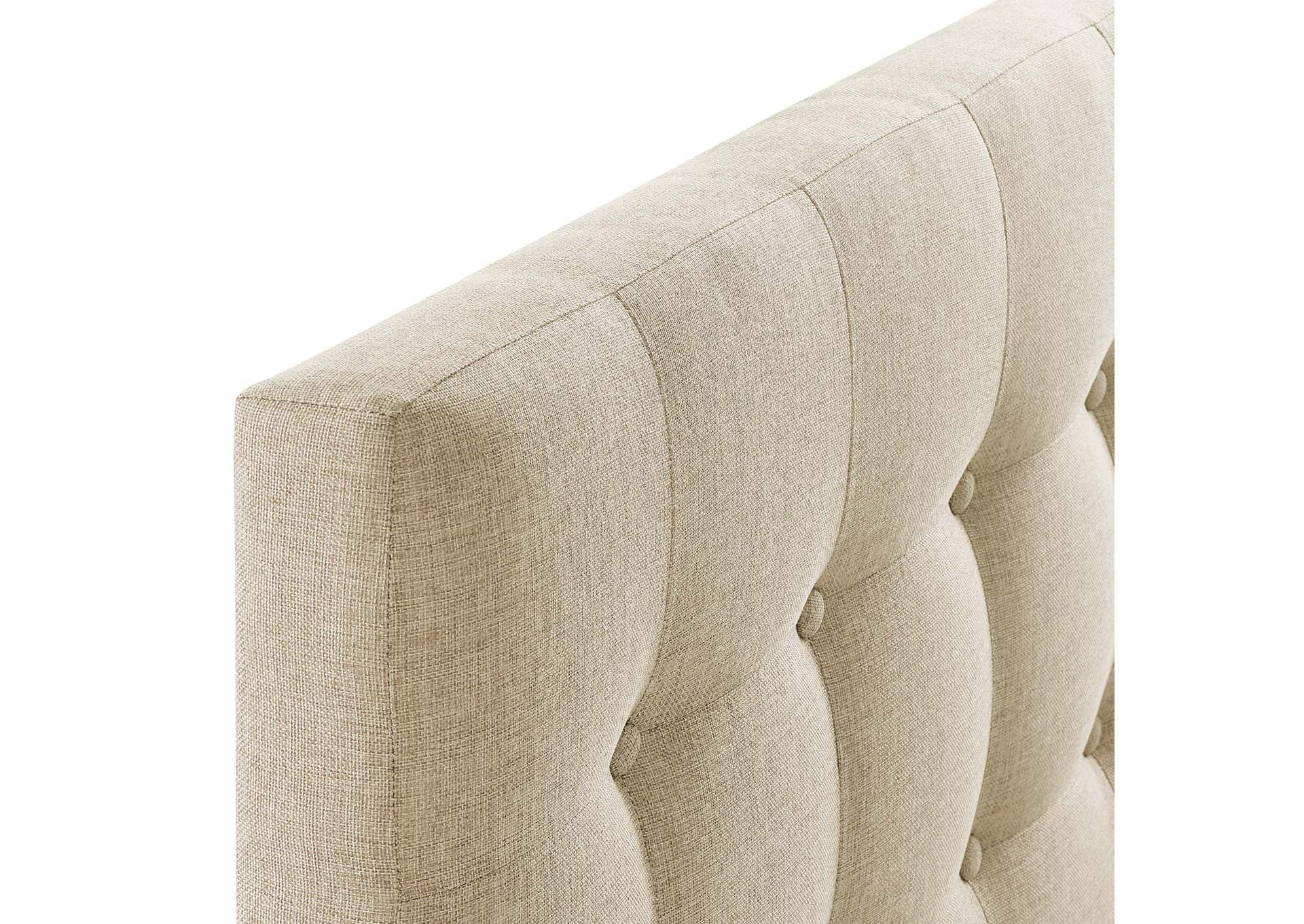 Emily Beige Twin Upholstered Fabric Headboard,Modway