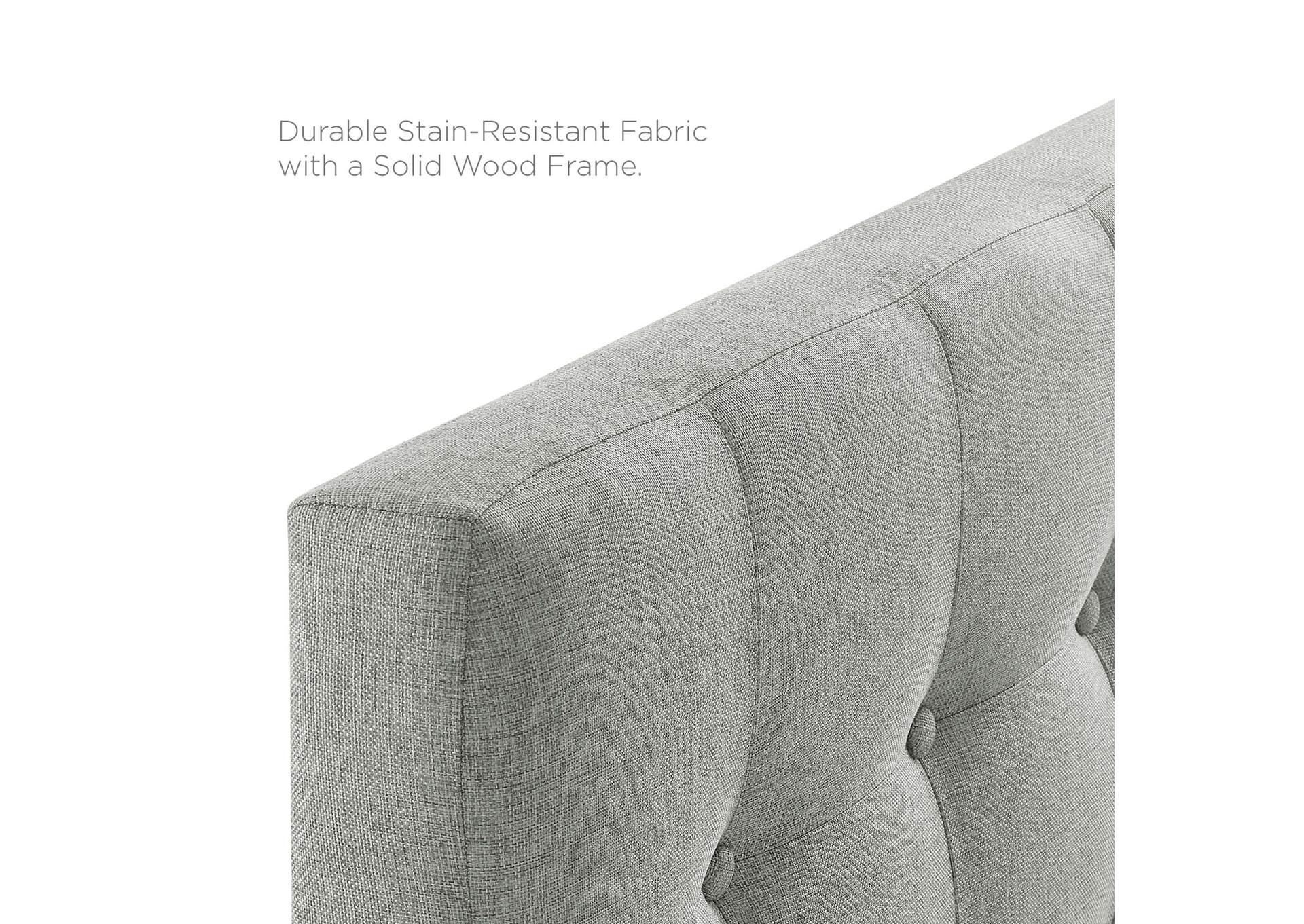 Emily Gray Twin Upholstered Fabric Headboard,Modway