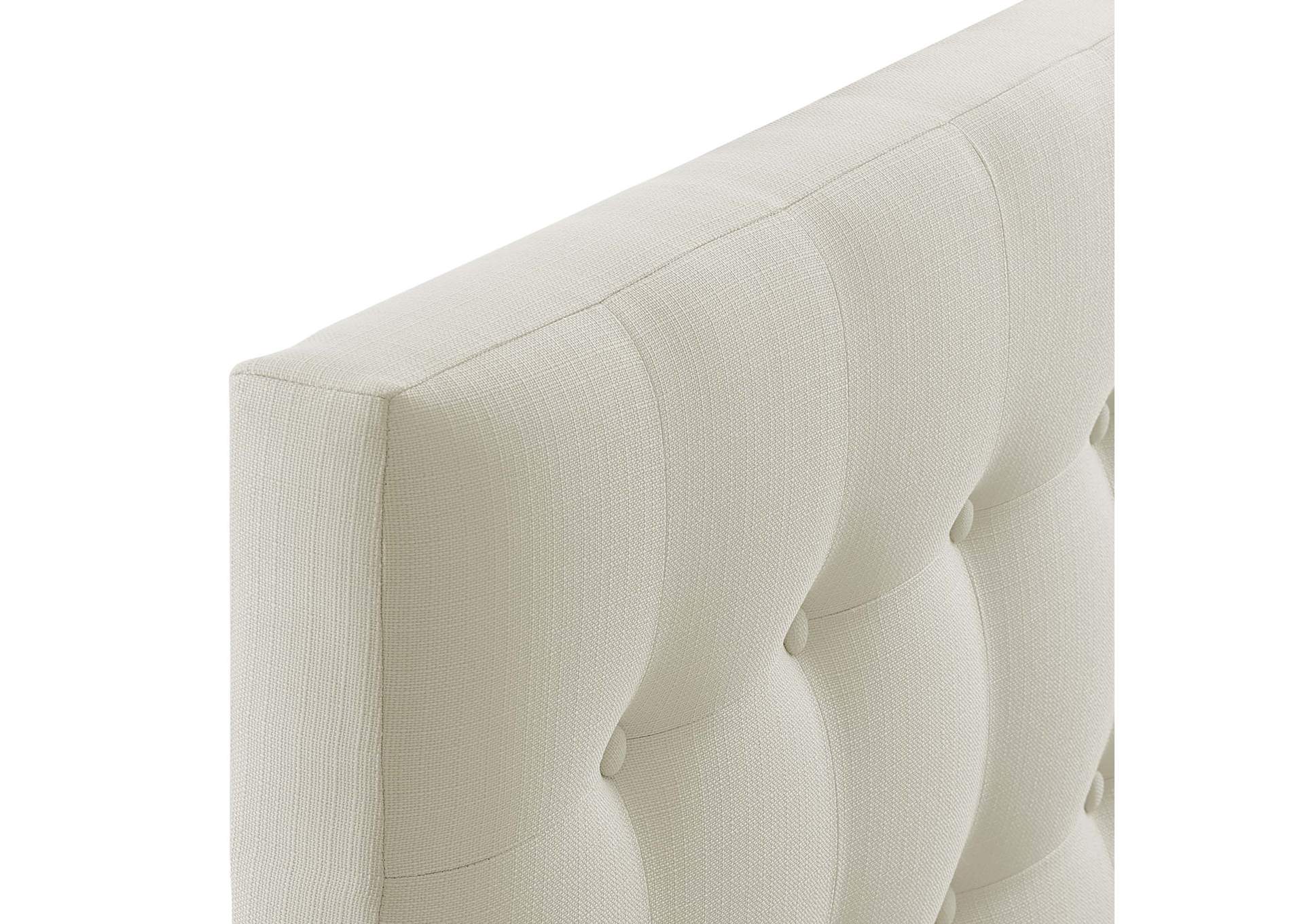 Emily Ivory Twin Upholstered Fabric Headboard,Modway