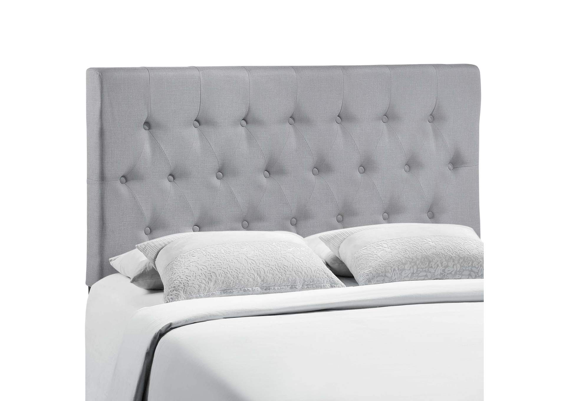 Clique Sky Gray Queen Upholstered Fabric Headboard,Modway