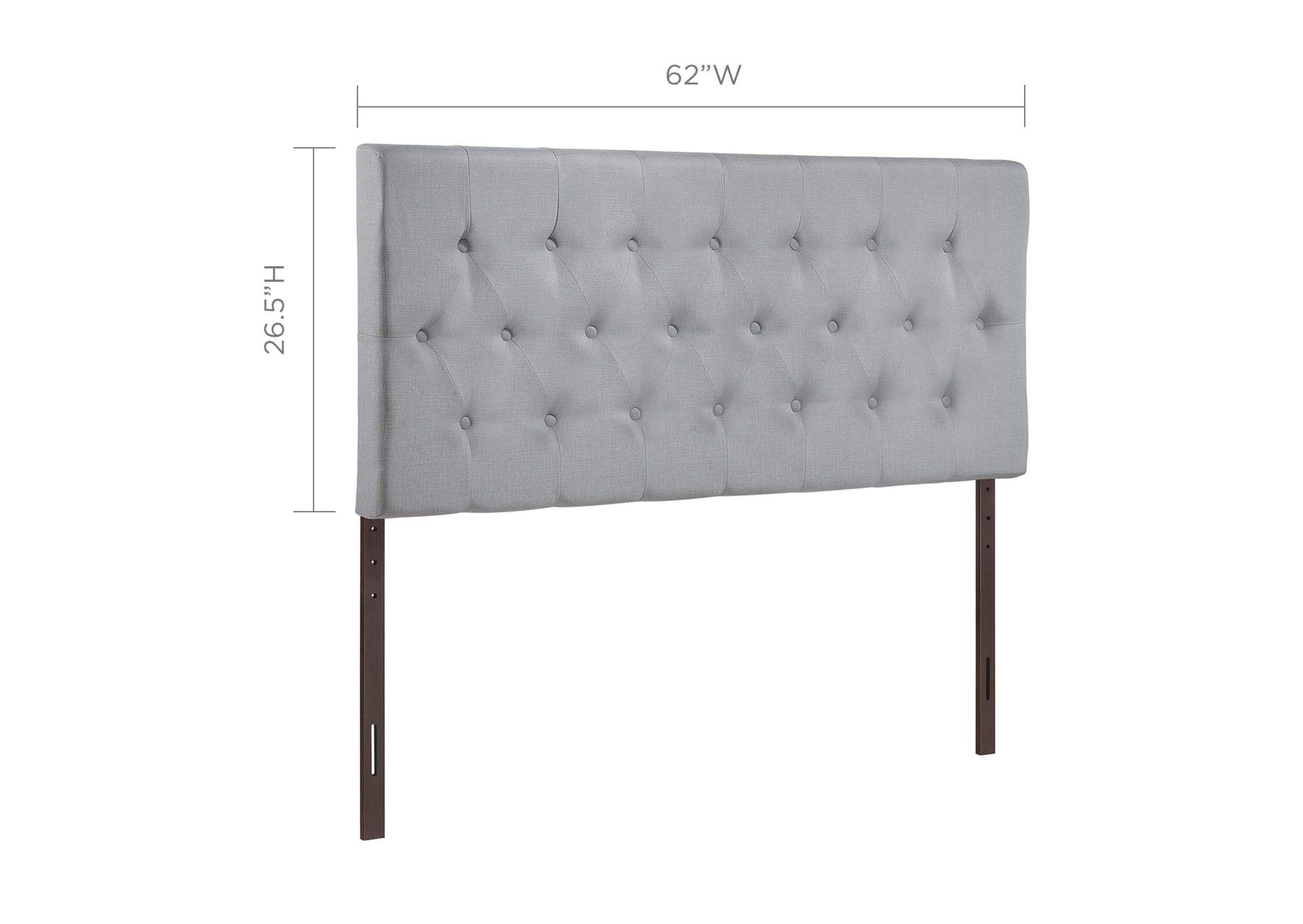 Clique Sky Gray Queen Upholstered Fabric Headboard,Modway