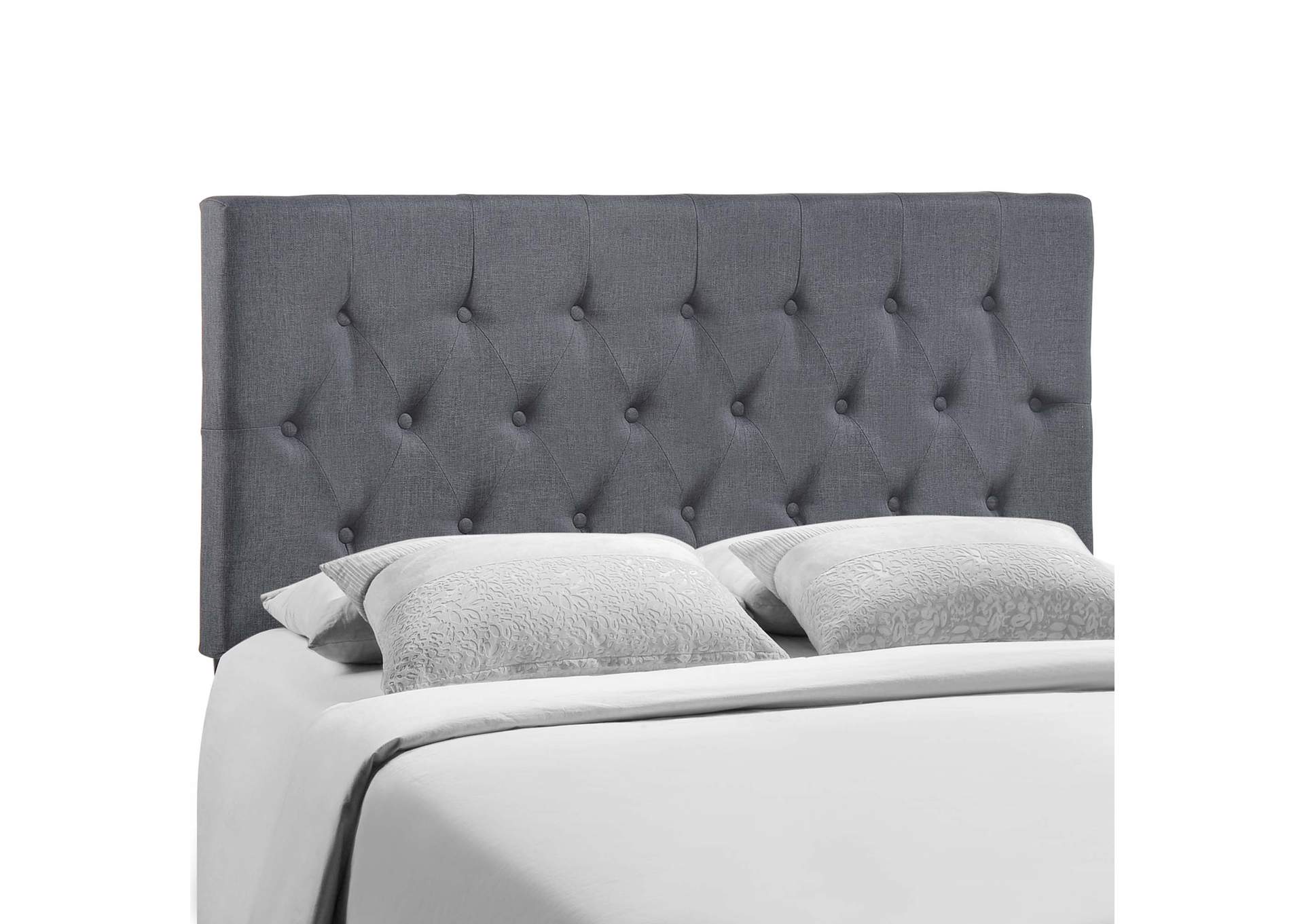 Clique Smoke Queen Upholstered Fabric Headboard,Modway