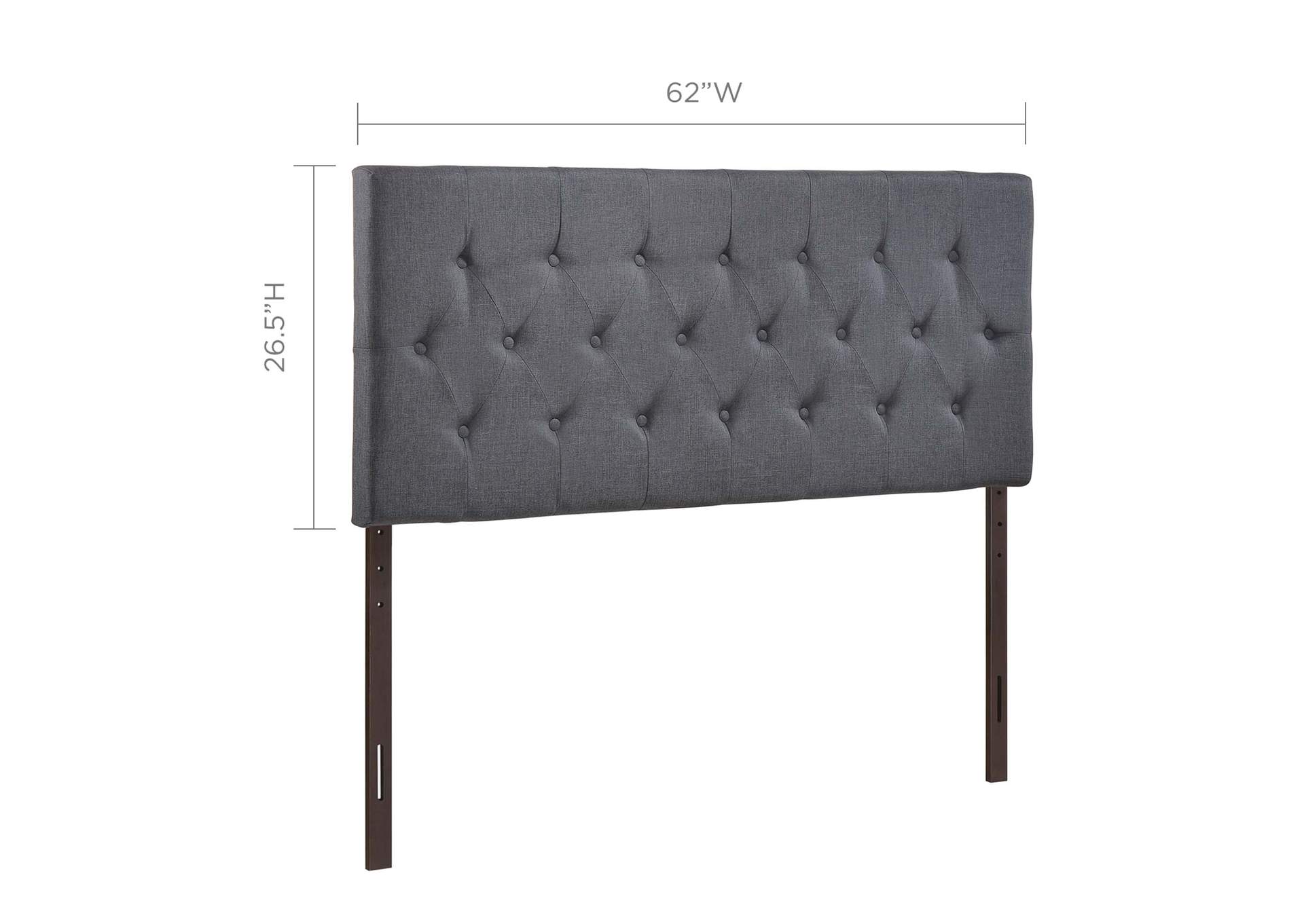 Clique Smoke Queen Upholstered Fabric Headboard,Modway