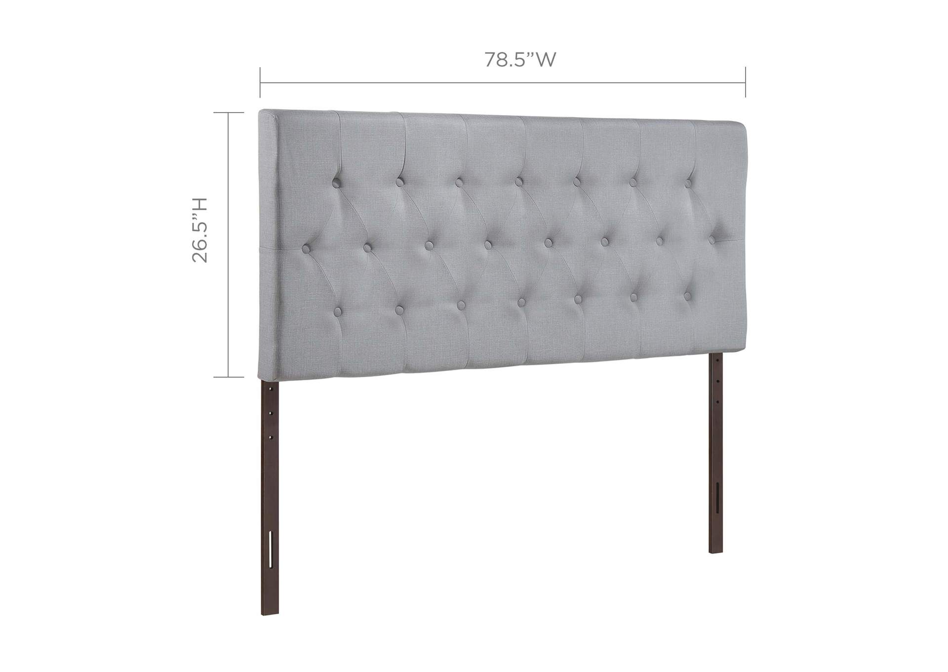 Clique Sky Gray King Upholstered Fabric Headboard,Modway