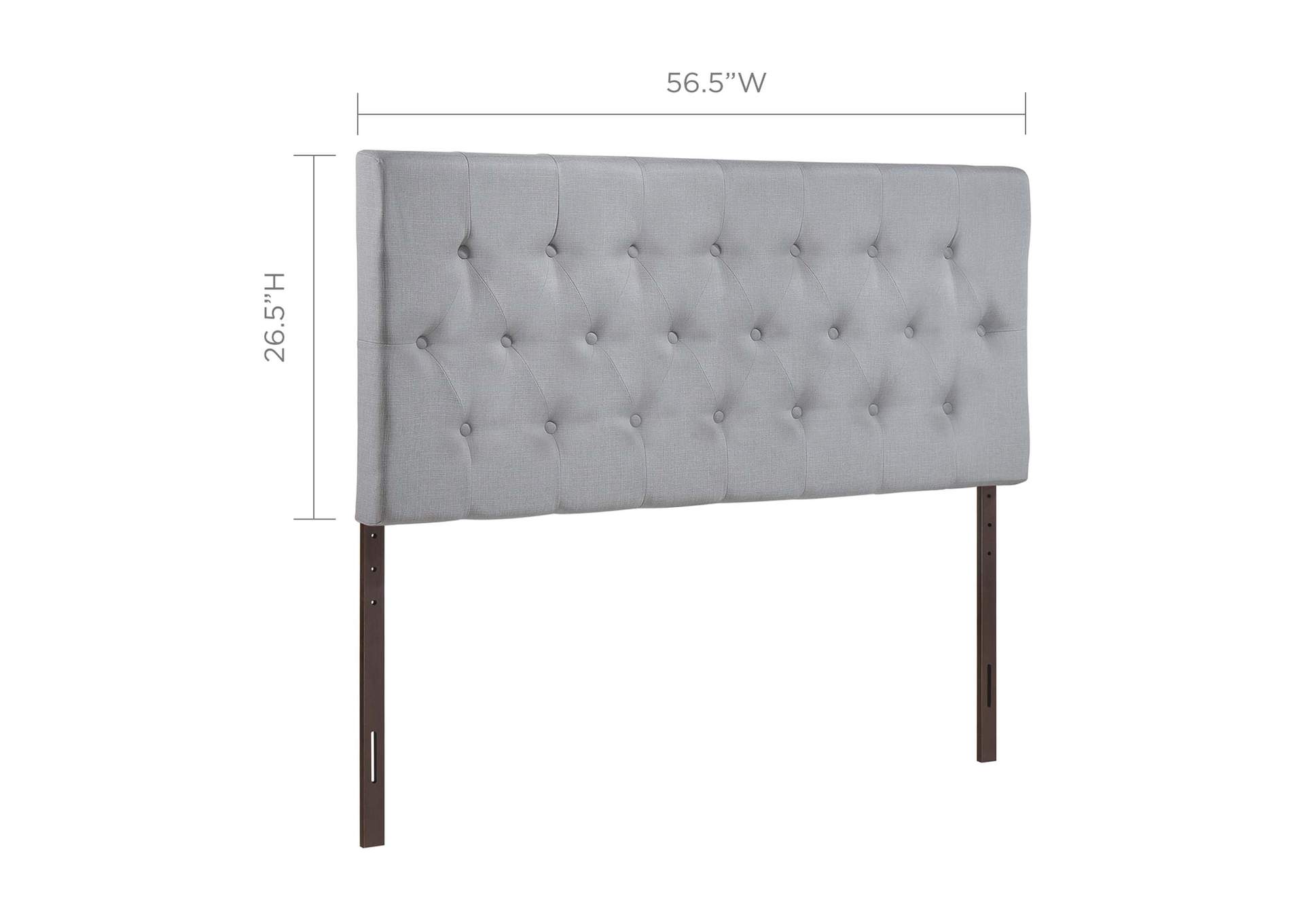 Clique Sky Gray Full Upholstered Fabric Headboard,Modway