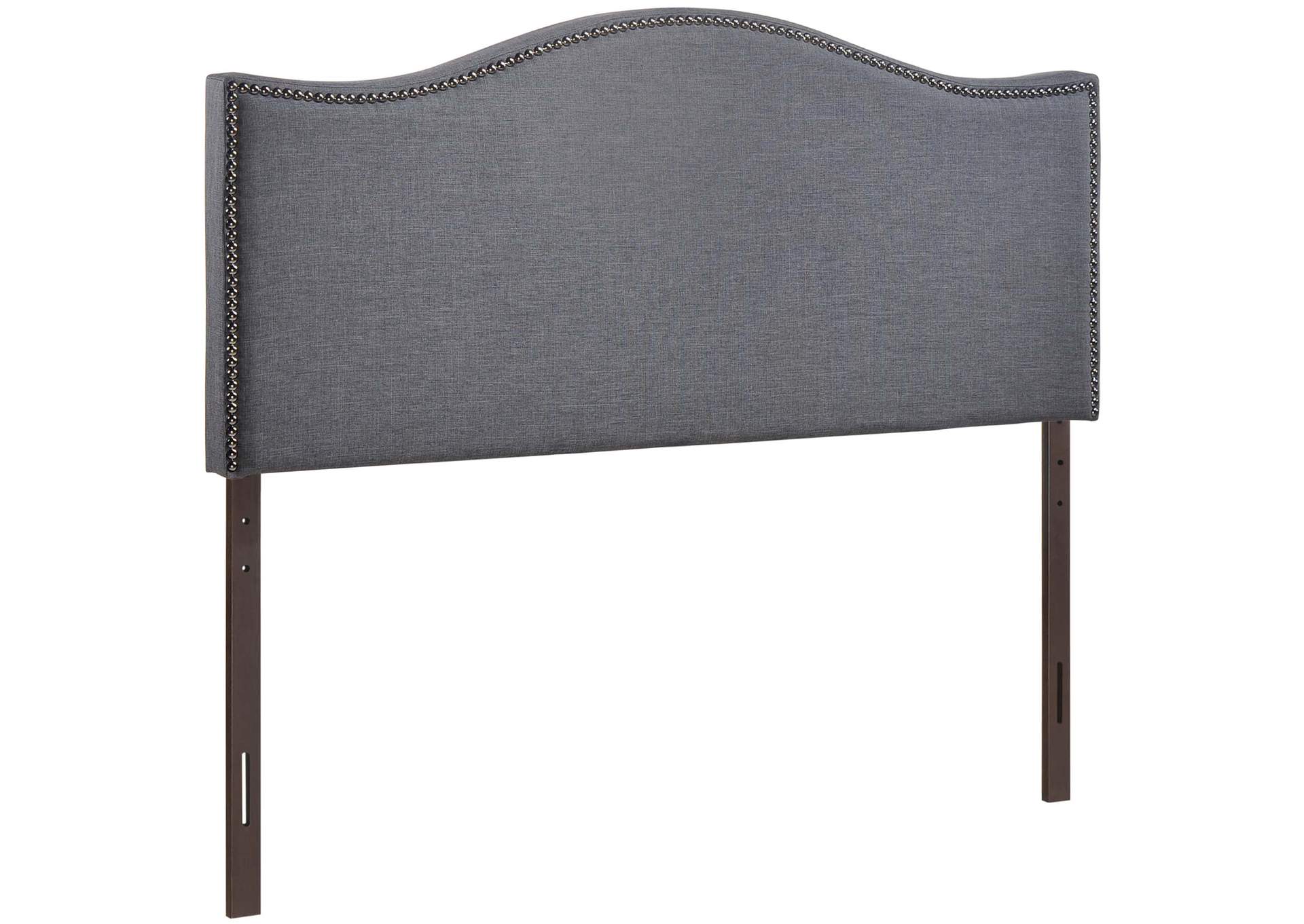 Curl Smoke Queen Nailhead Upholstered Headboard,Modway