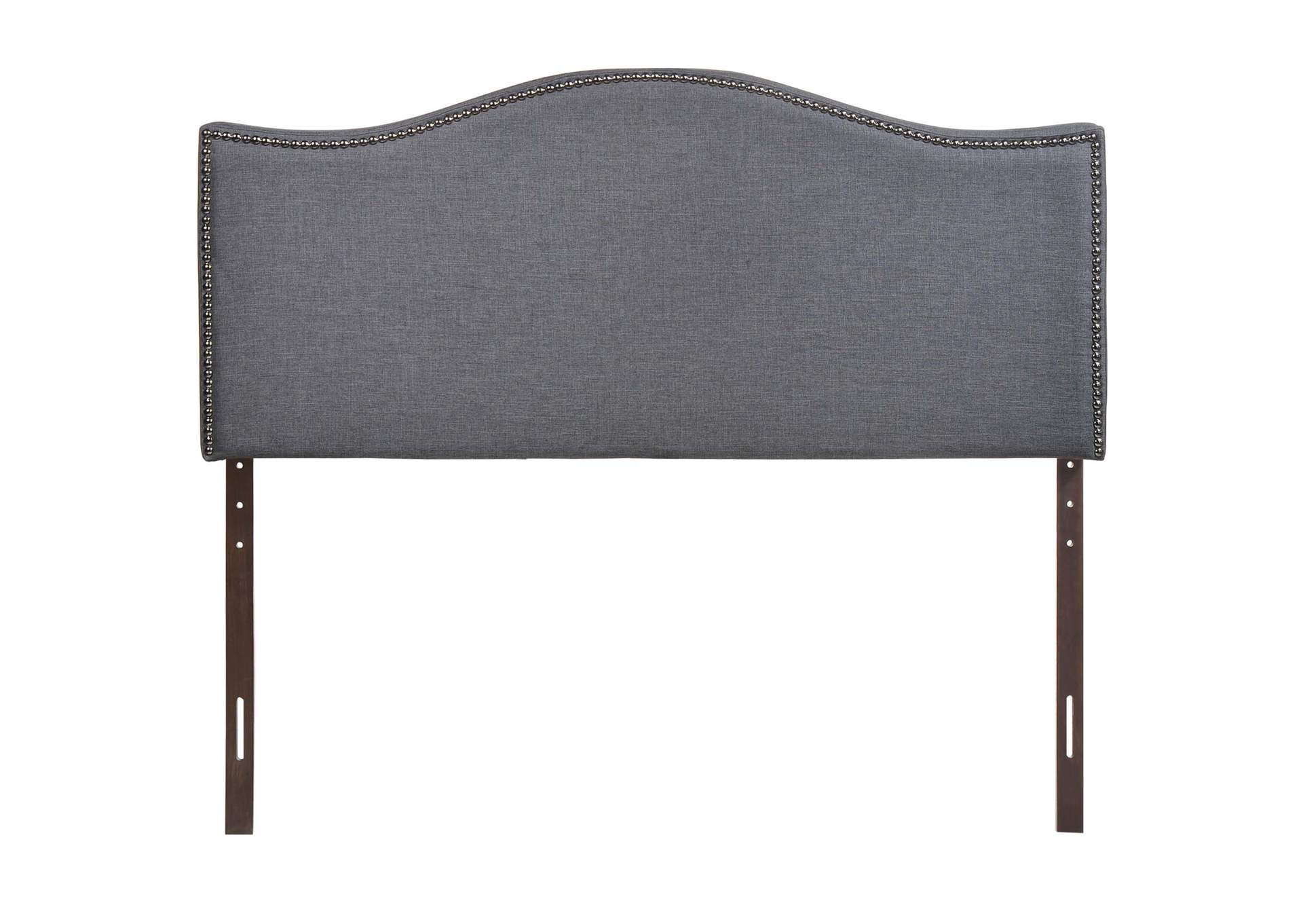 Curl Smoke Queen Nailhead Upholstered Headboard,Modway