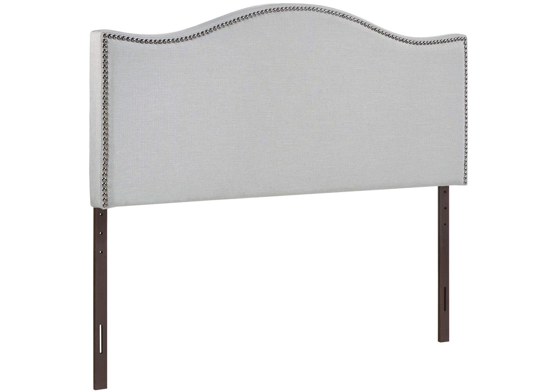 Curl Sky Gray King Nailhead Upholstered Headboard,Modway