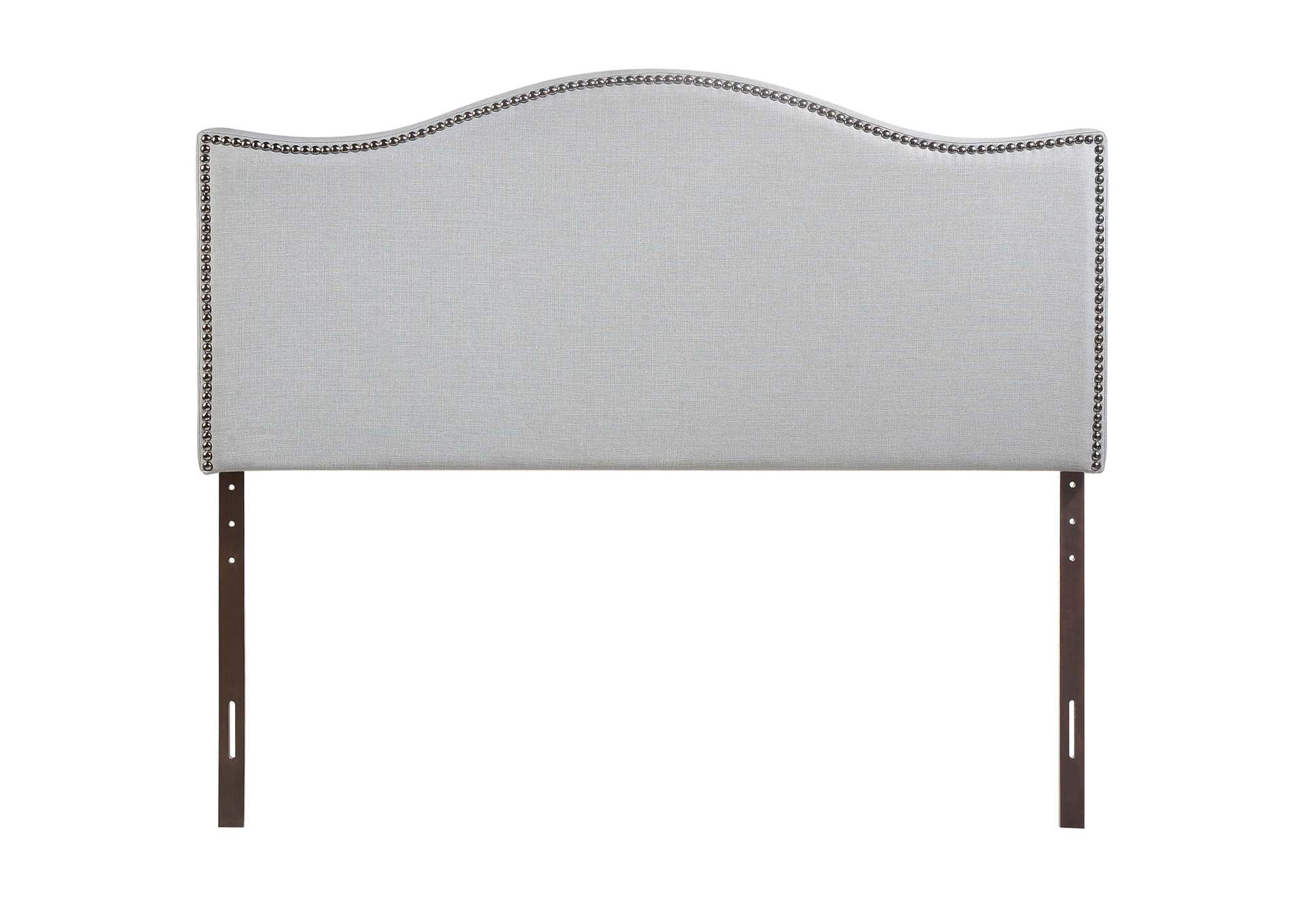 Curl Sky Gray King Nailhead Upholstered Headboard,Modway
