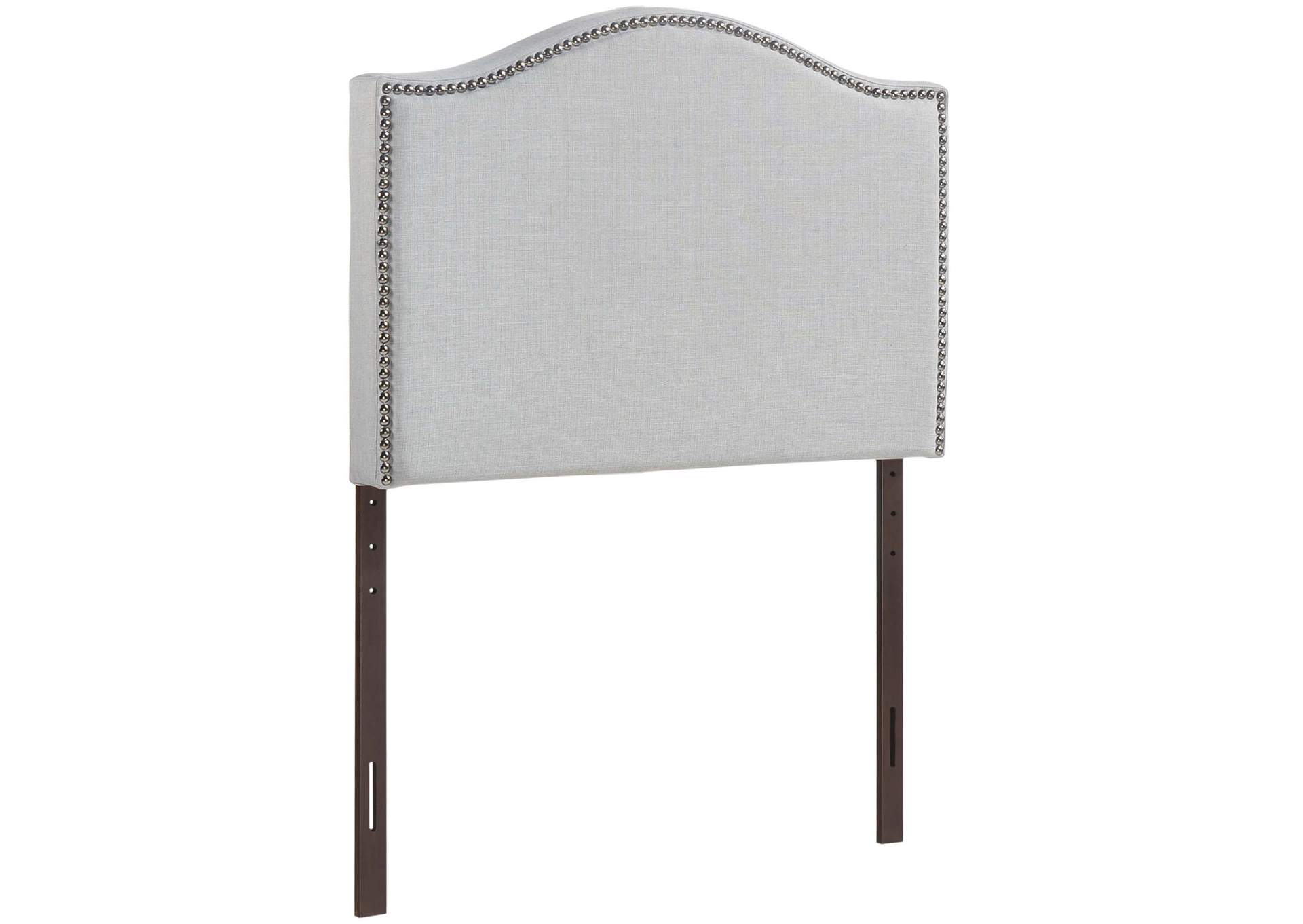 Curl Sky Gray Twin Nailhead Upholstered Headboard,Modway
