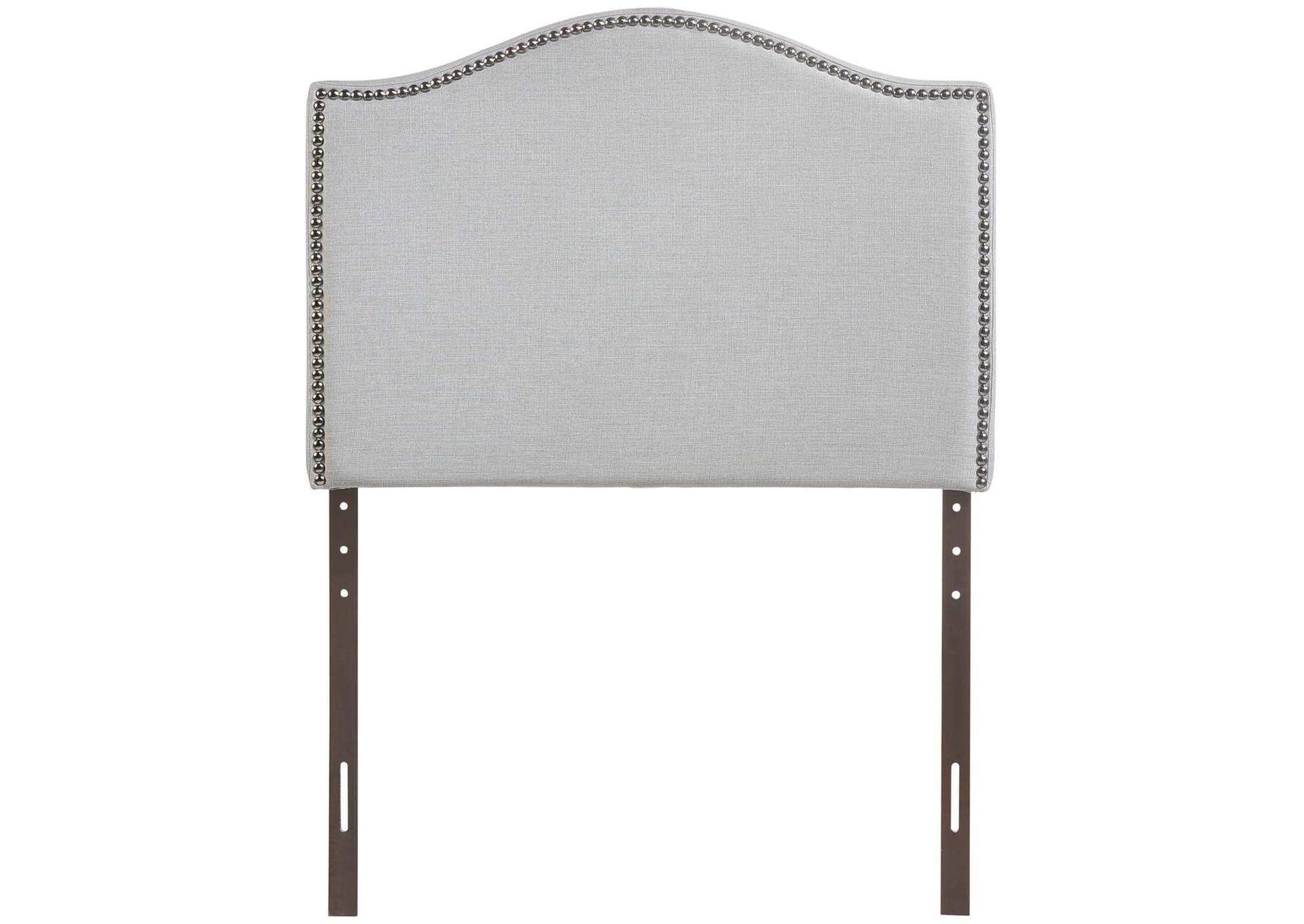 Curl Sky Gray Twin Nailhead Upholstered Headboard,Modway