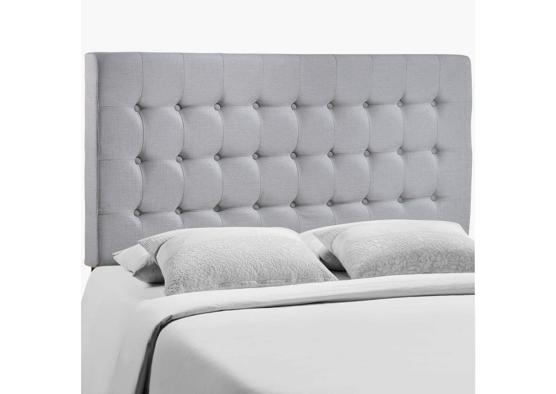 Tinble Sky Gray Queen Upholstered Fabric Headboard,Modway