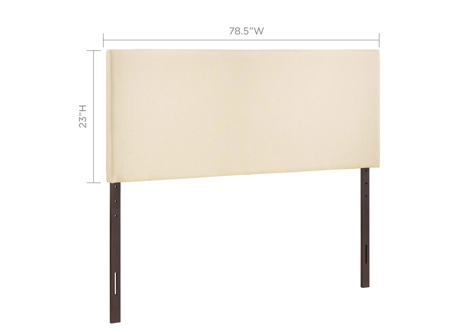 Region Ivory King Upholstered Fabric Headboard,Modway