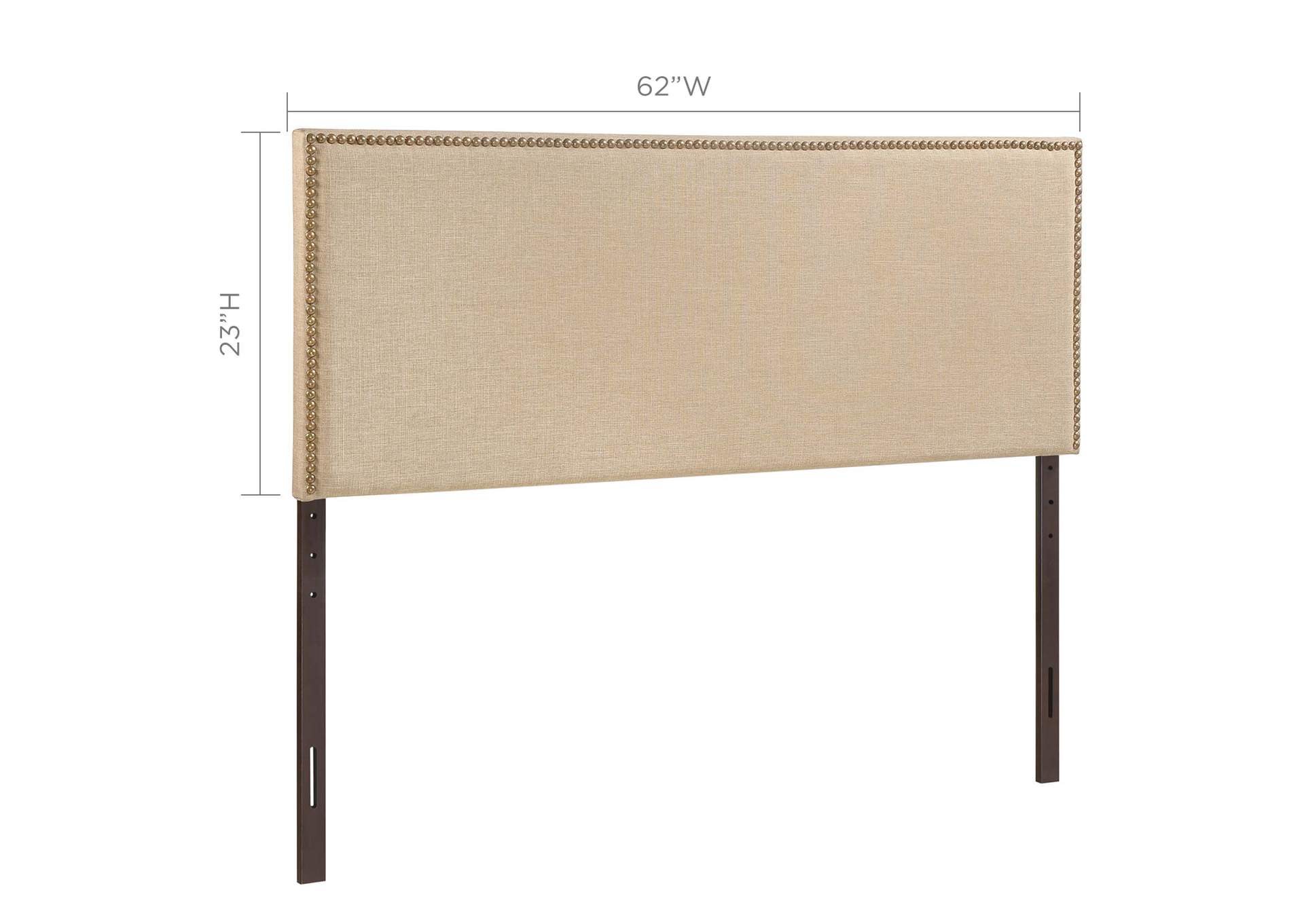 Region Cafe Nailhead Queen Upholstered Headboard,Modway