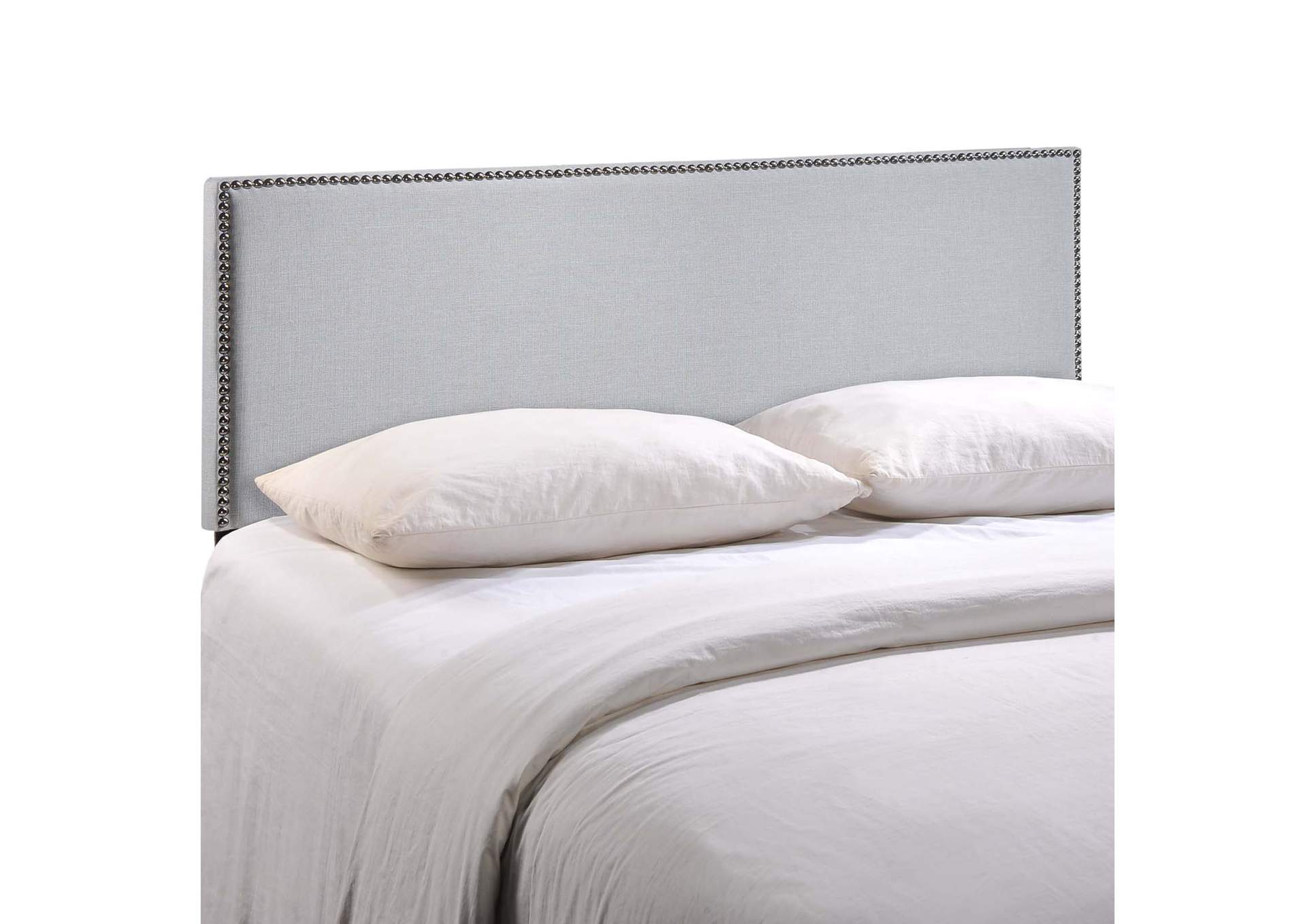 Region Sky Gray Nailhead King Upholstered Headboard,Modway