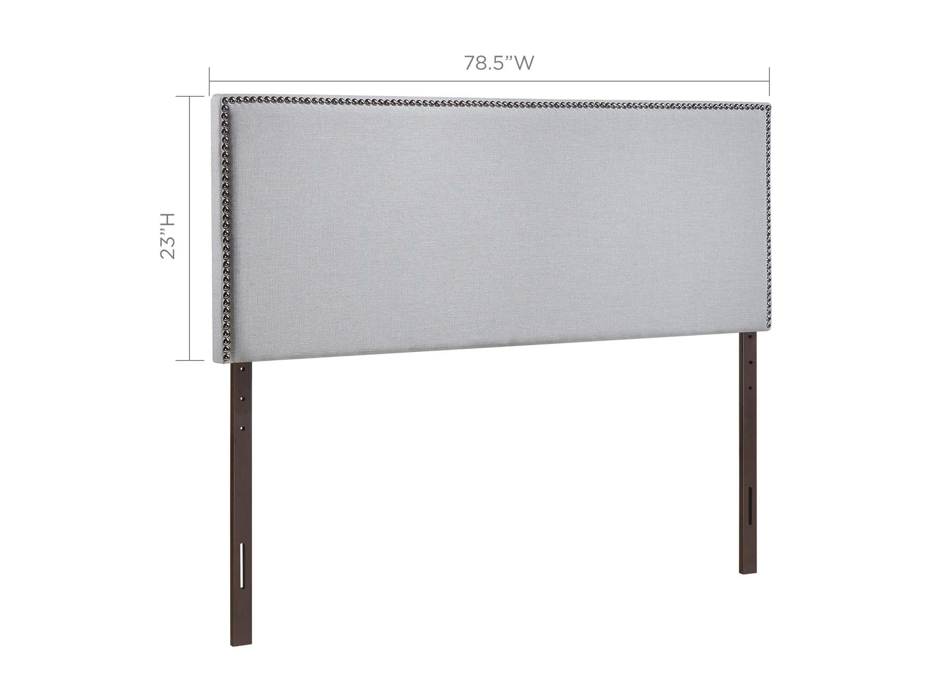 Region Sky Gray Nailhead King Upholstered Headboard,Modway