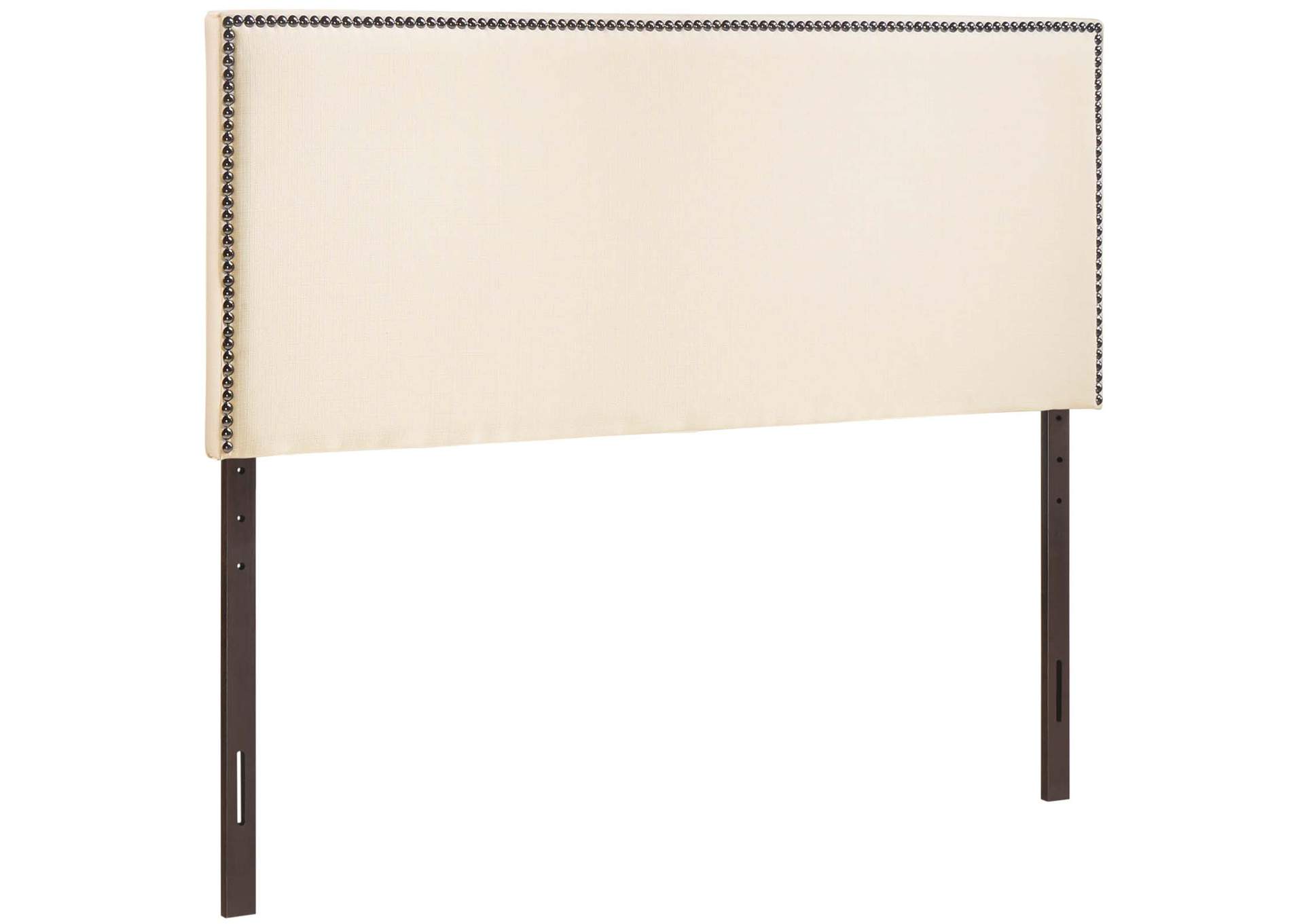 Region Ivory Nailhead King Upholstered Headboard,Modway