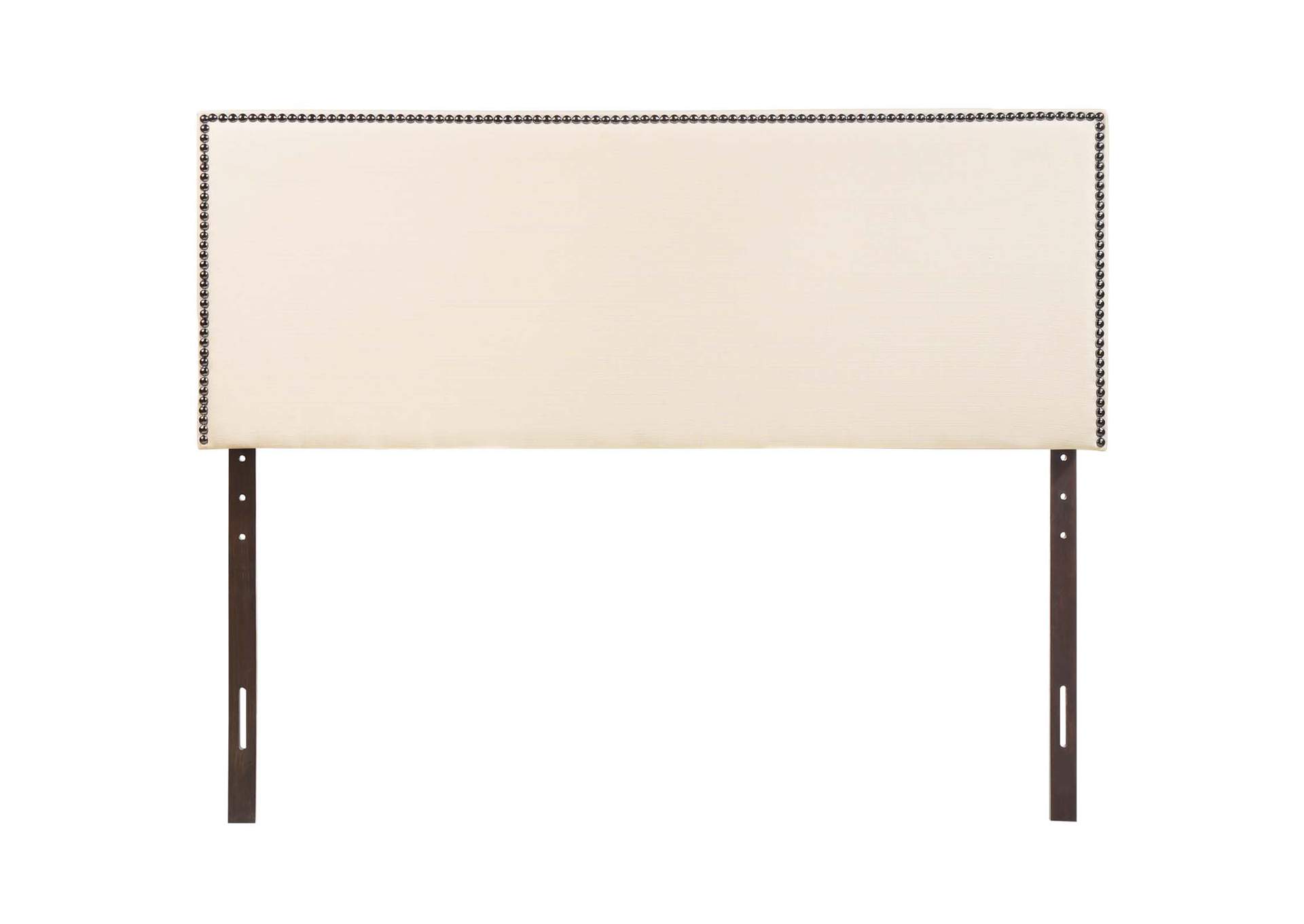 Region Ivory Nailhead King Upholstered Headboard,Modway