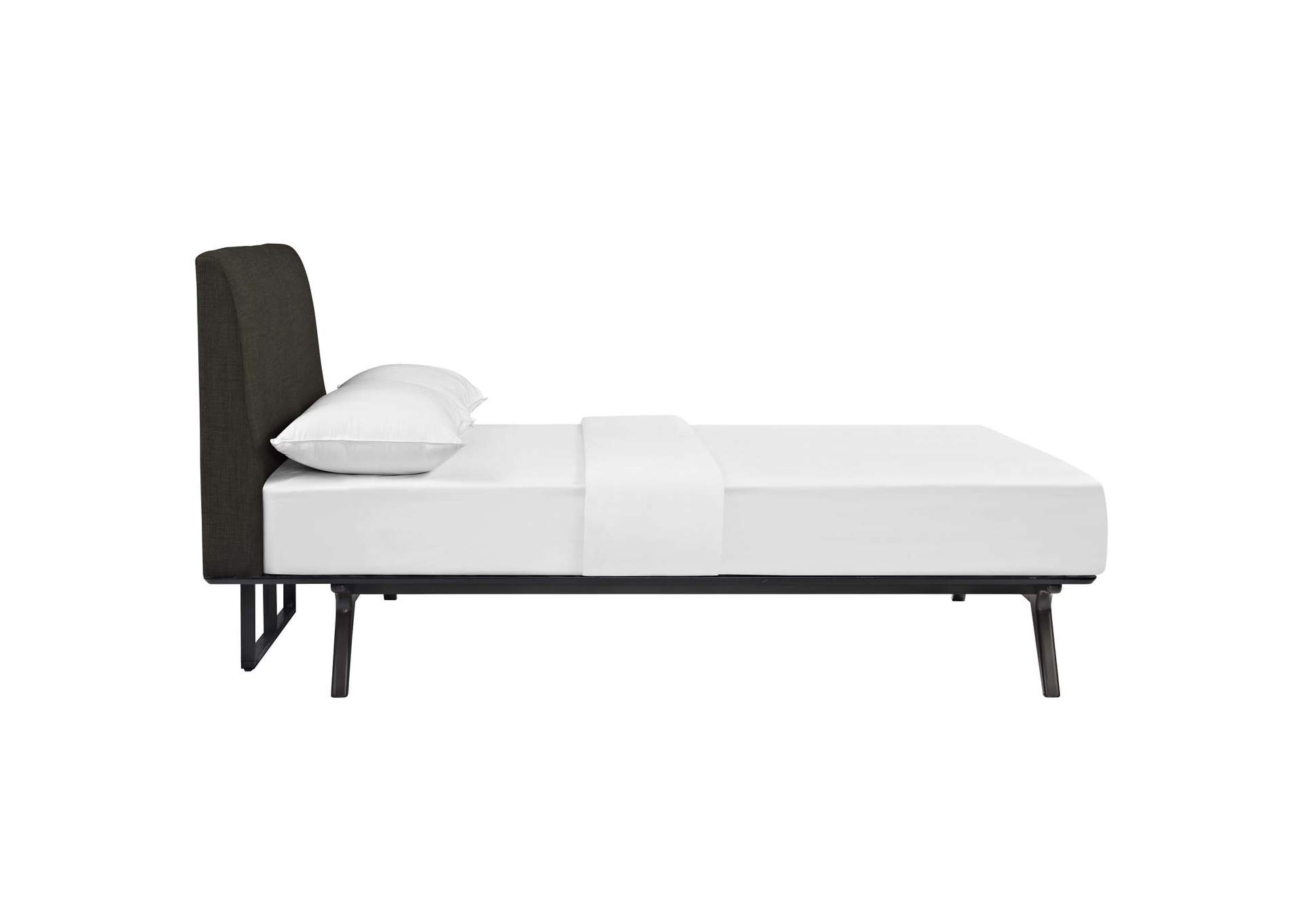 Cappuccino Brown Tracy Queen Bed,Modway
