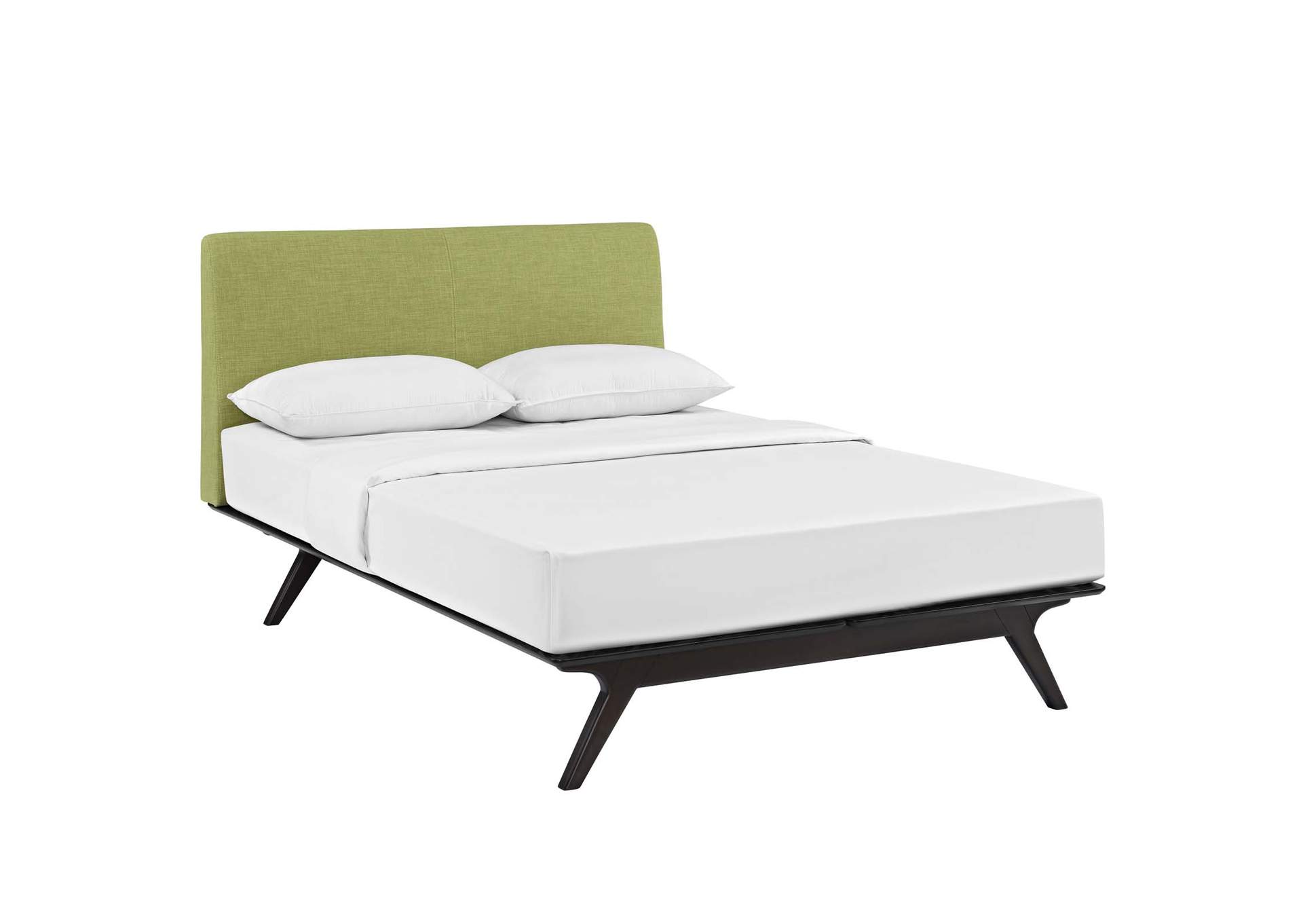 Cappuccino Green Tracy Queen Bed,Modway